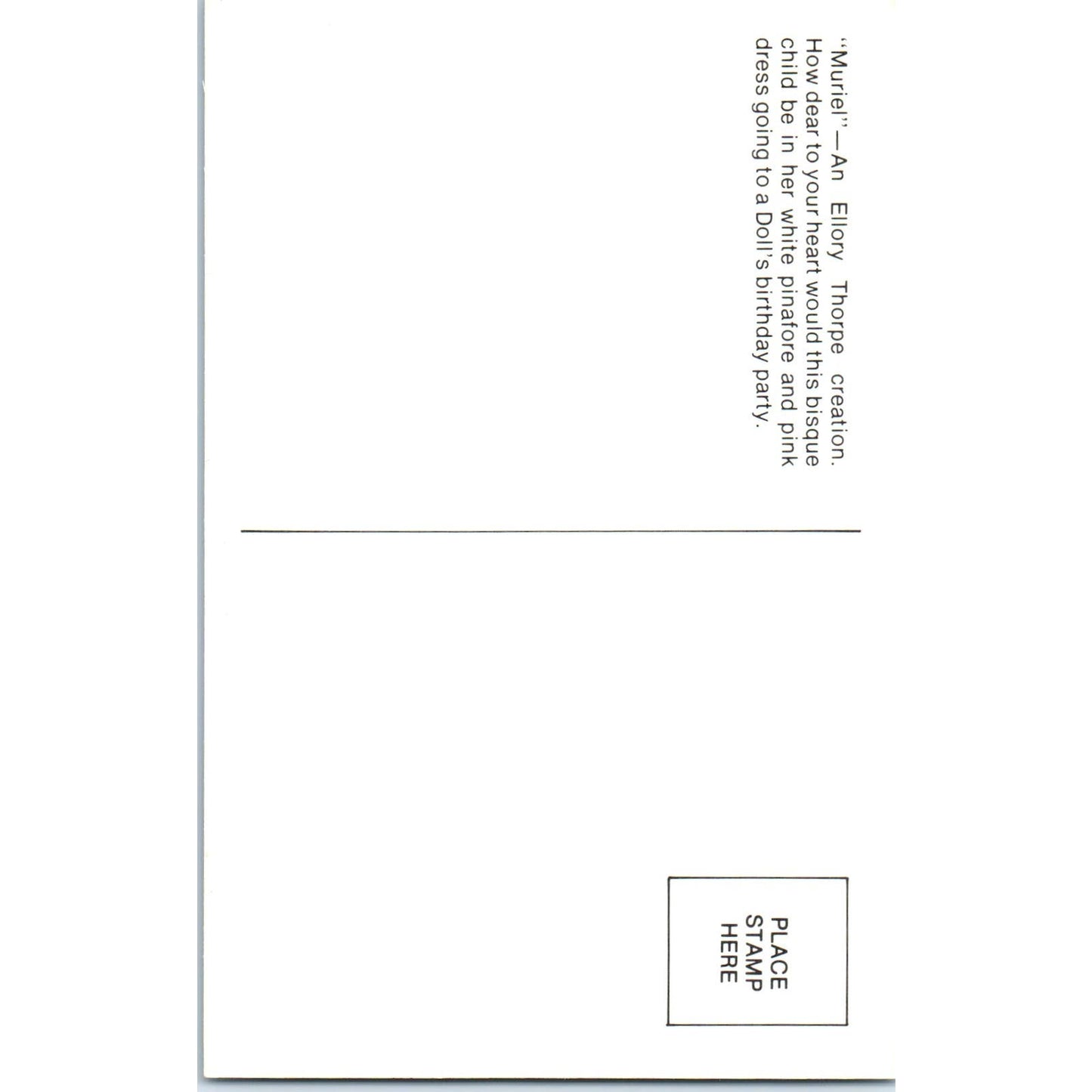 Muriel - Bisque Doll in Pink Dress by Ellory Thorpe Original Postcard PB3