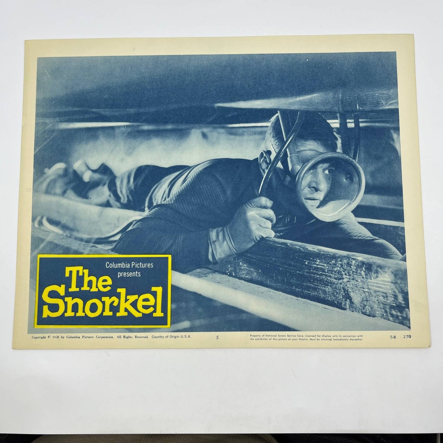 THE SNORKEL original 1958 HAMMER Lobby Card PETER VAN EYCK 11x14 #5 FL4
