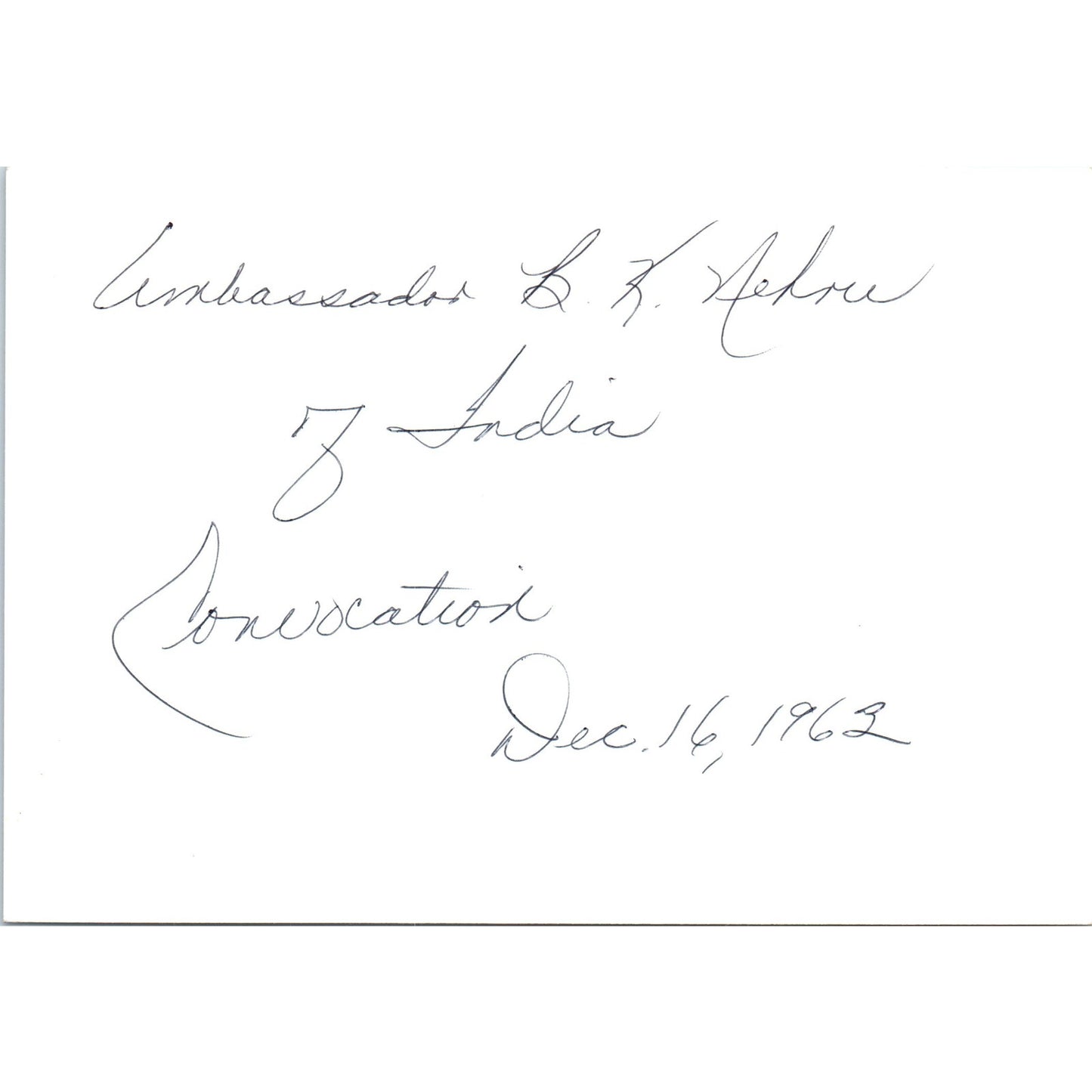 India Ambassador B.K. Nehru Convocation 1963 Original Photo 5x7 B8