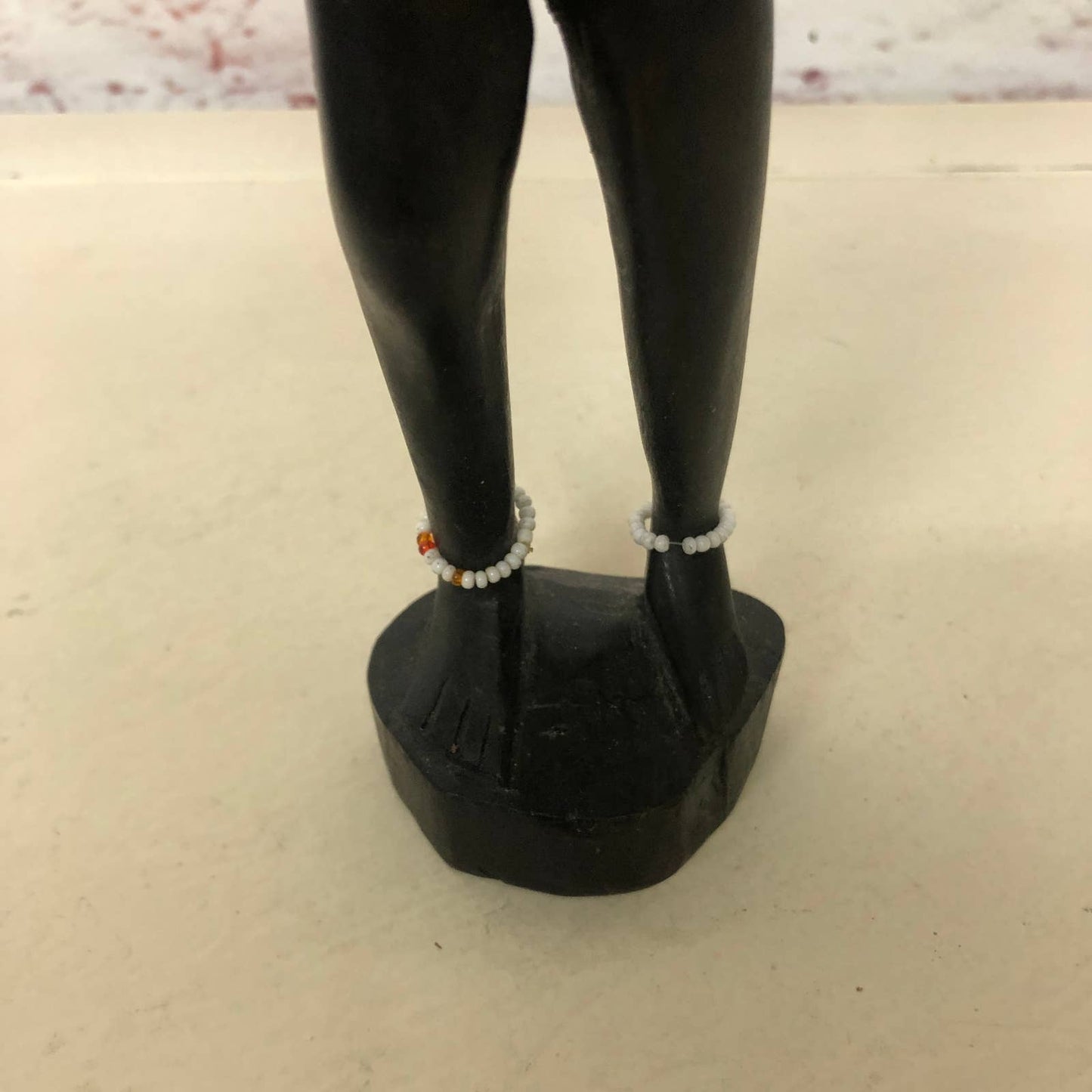 Vtg Hand Carved Wood Tribal Tiki Man African Art Statue Sculpture Black 12" TI2