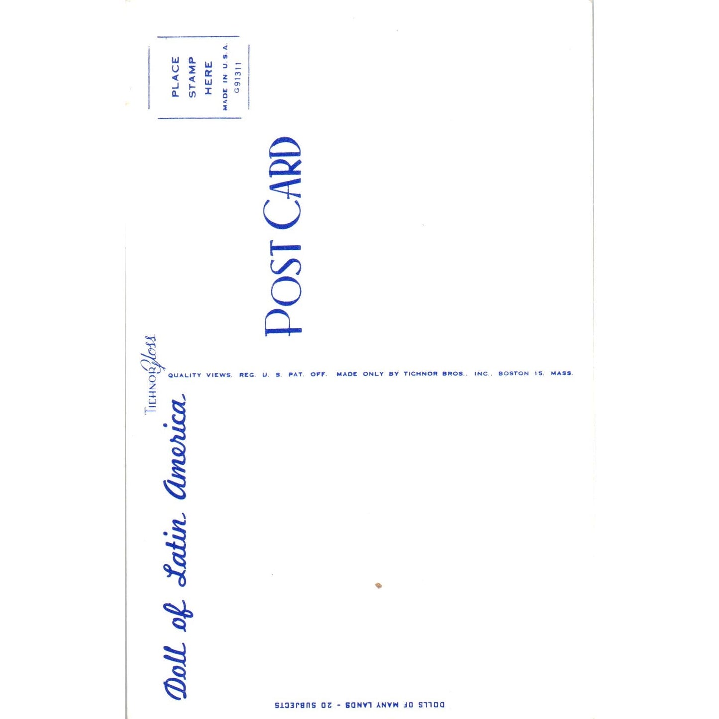 Doll of Latin America - Dolls of Many Lands Series Original Postcard PB4