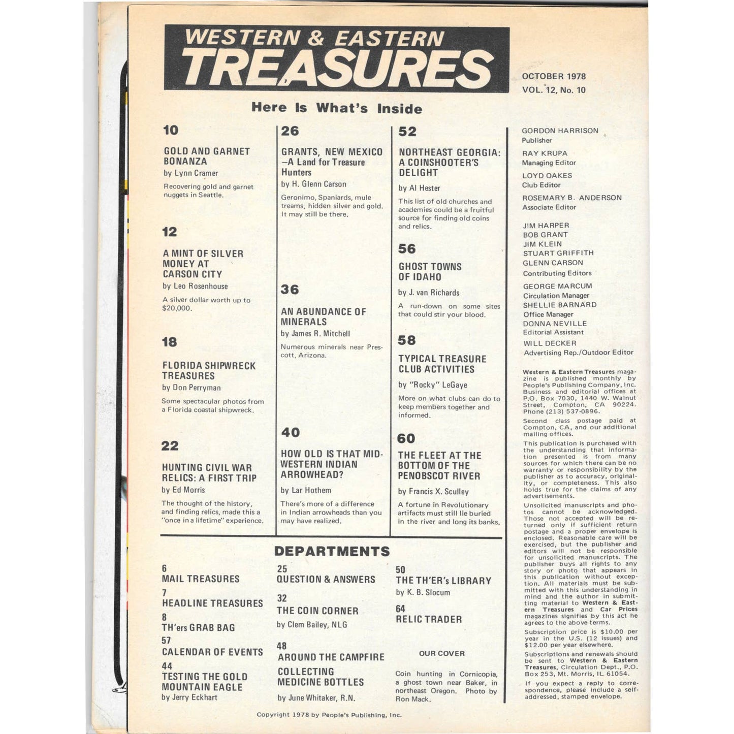 Western & Eastern Treasures Magazine - Gold Metal Detecting Oct 1978 M4