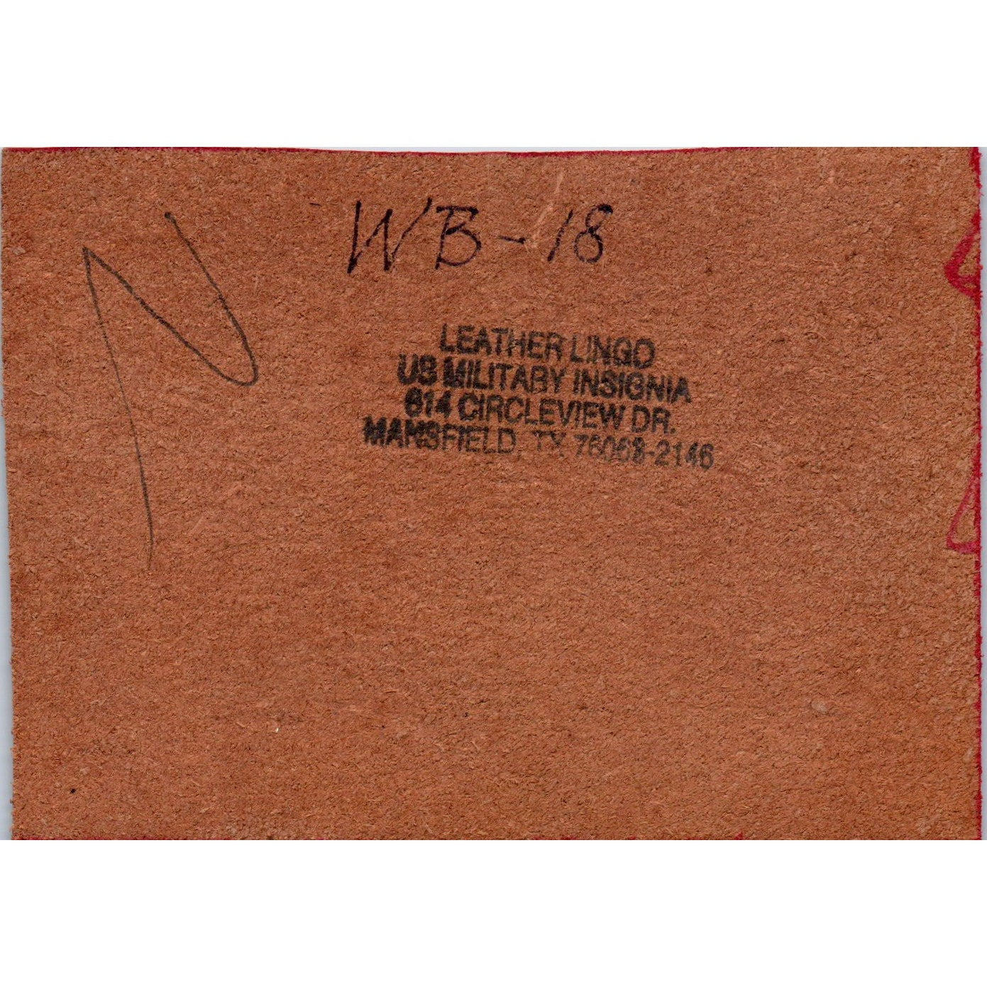 Vintage P-61 Black Widow Leather Military Insignia Leather Lingo 3x4.5" PX1