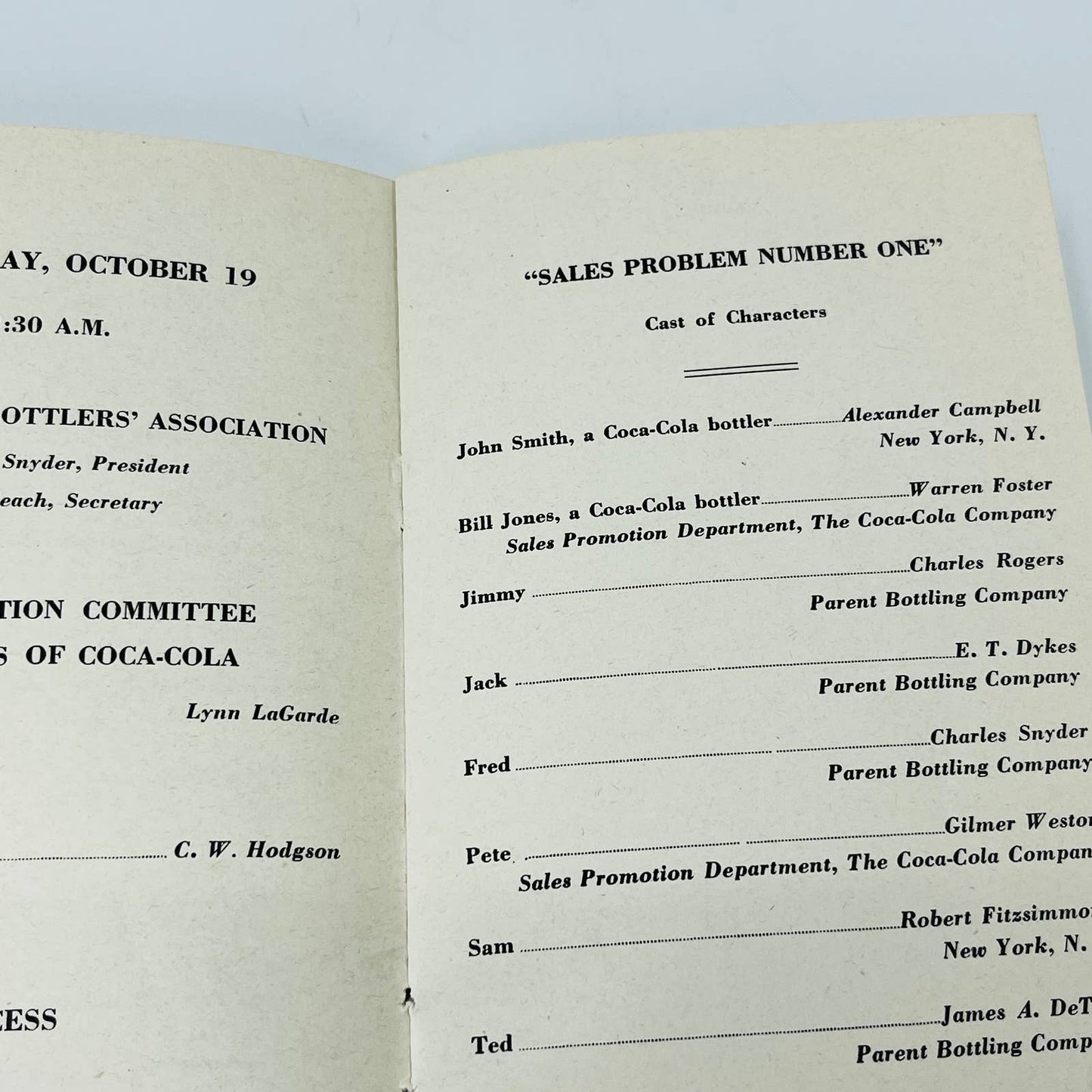 RARE 1949 Business Conference of Coca Cola Bottlers Program Western Bottling C4