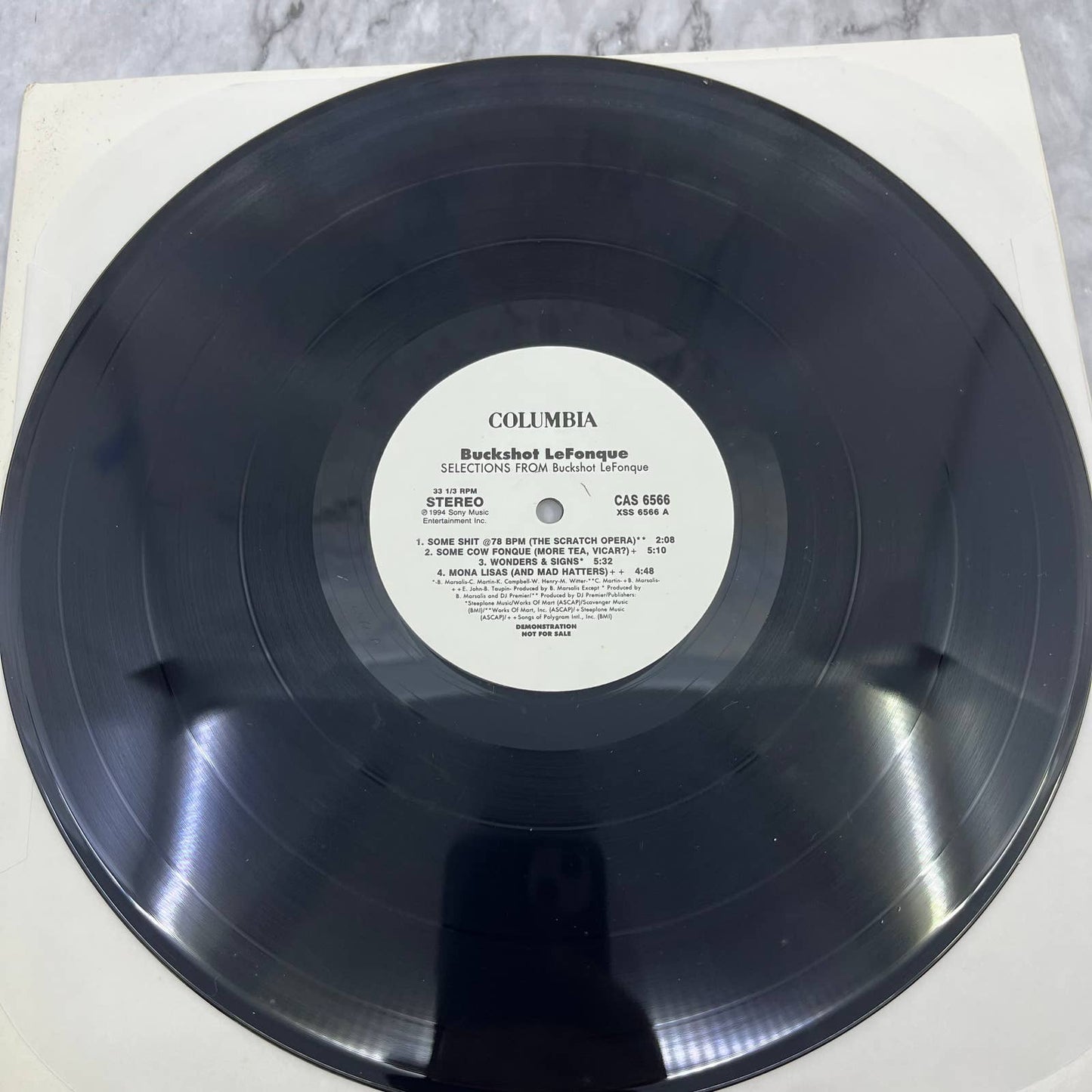 Buckshot LeFonque SELECTIONS PROMO Record Columbia 12" 33 ⅓ RPM TJ4