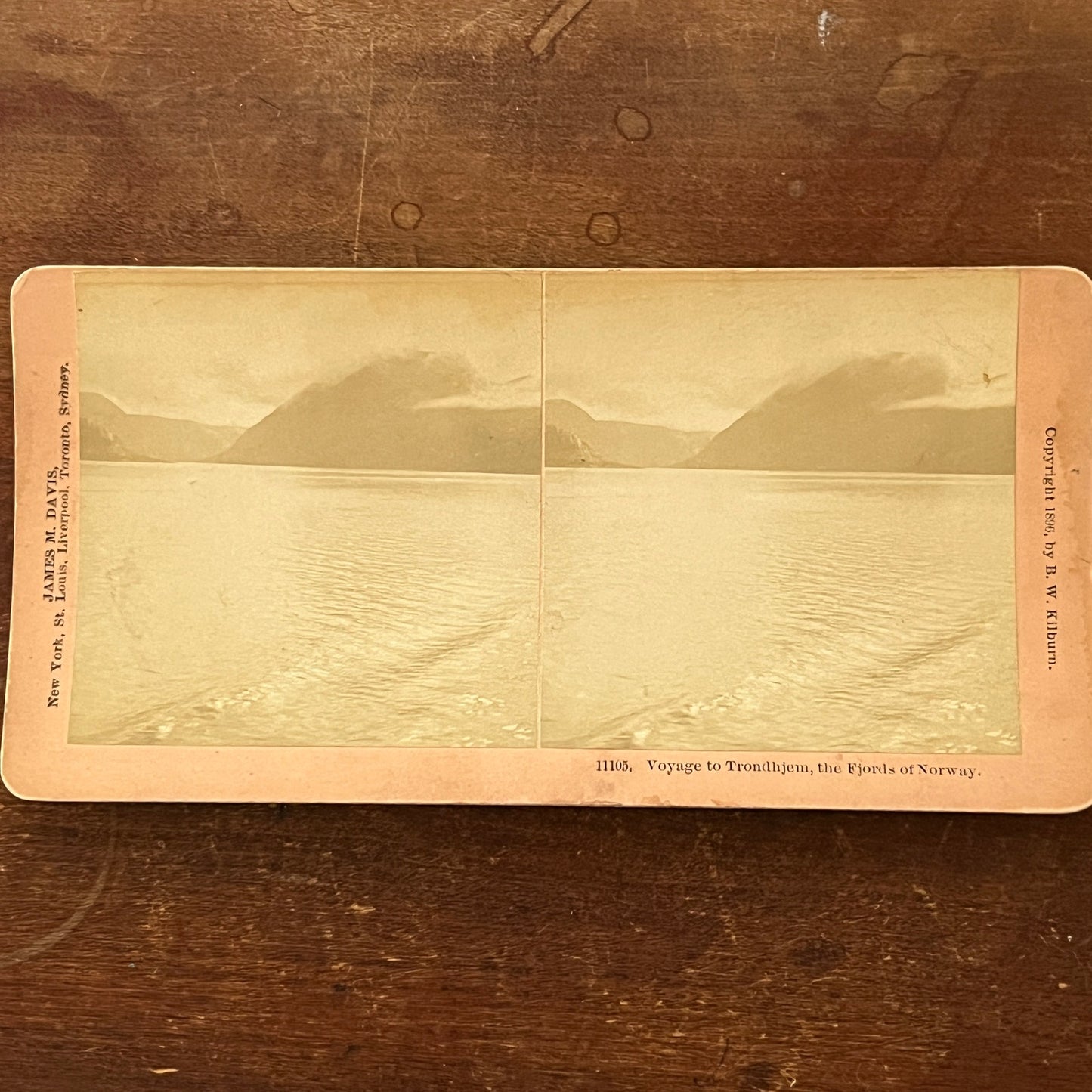 Voyage to Trondhjem Fjords of Norway Antique Stereoview Card H2-5