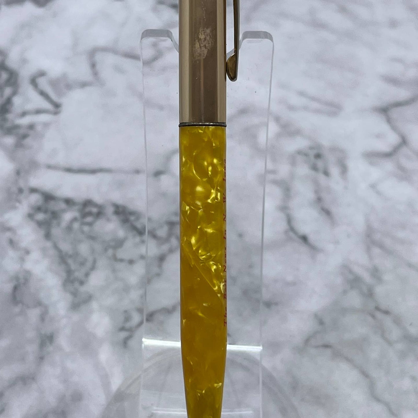 Vintage Marble Celluloid Mechanical Pencil KVFD - KFMY News Fort Dodge IA SE6