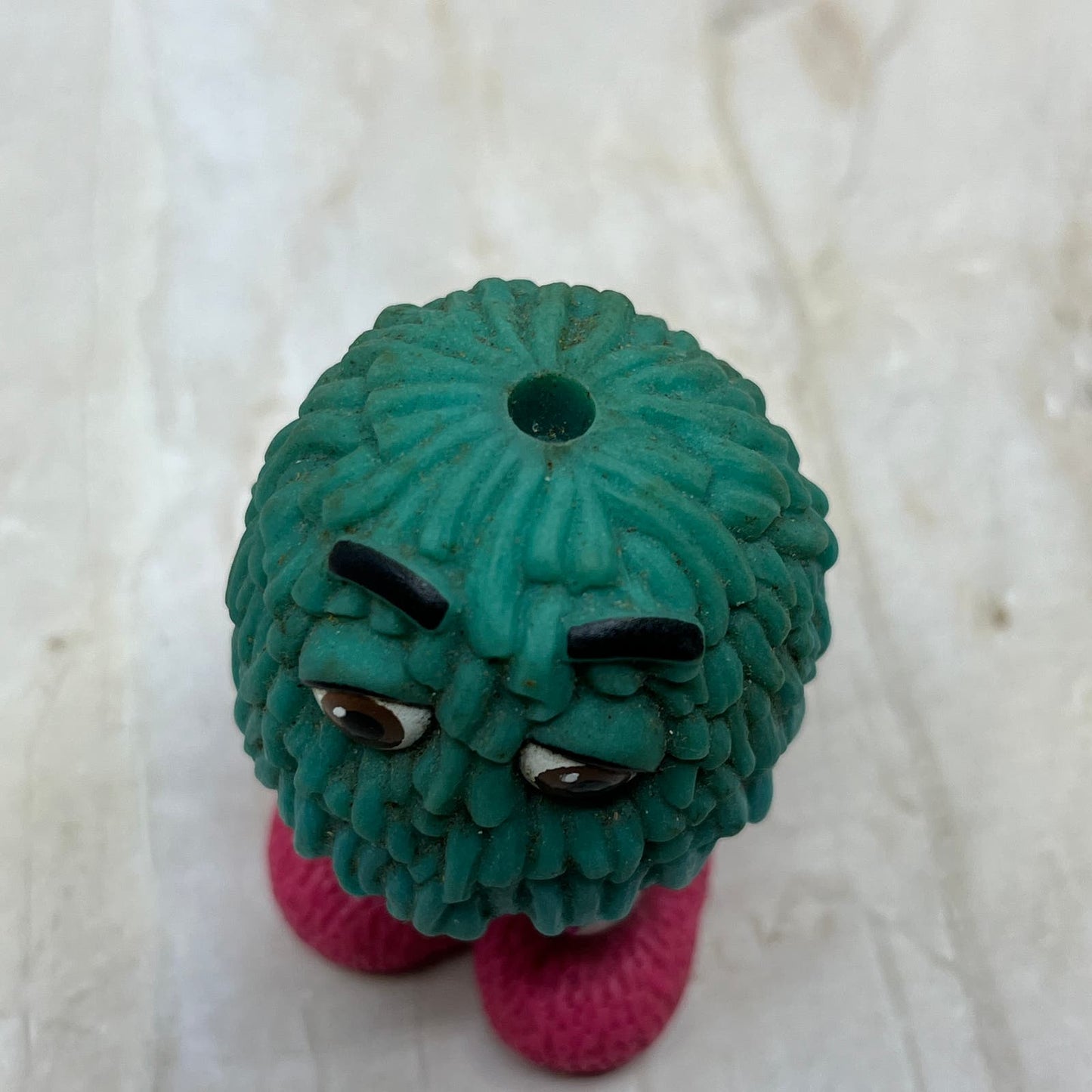 1989 Vintage 1989 McDonald's Fry Guy Blue Teal with Pink Bunny Slippers TE5-S2