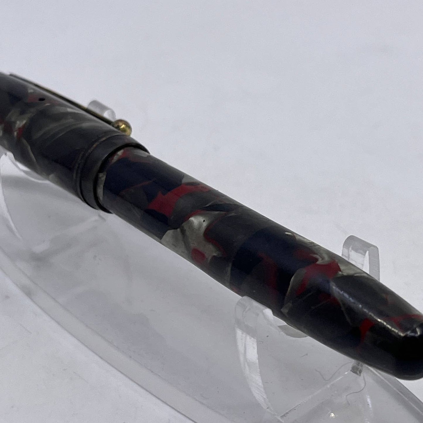 Parker Parkette Marble Red Black Gray Fountain Pen SE1