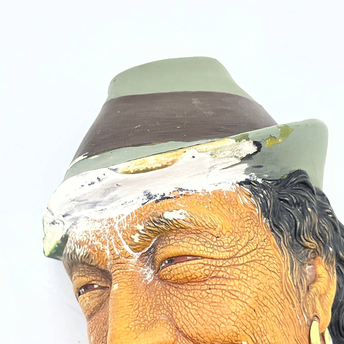 The Tibetan - Bosson Chalkware Head Congleton England. Rare Vintage TC8