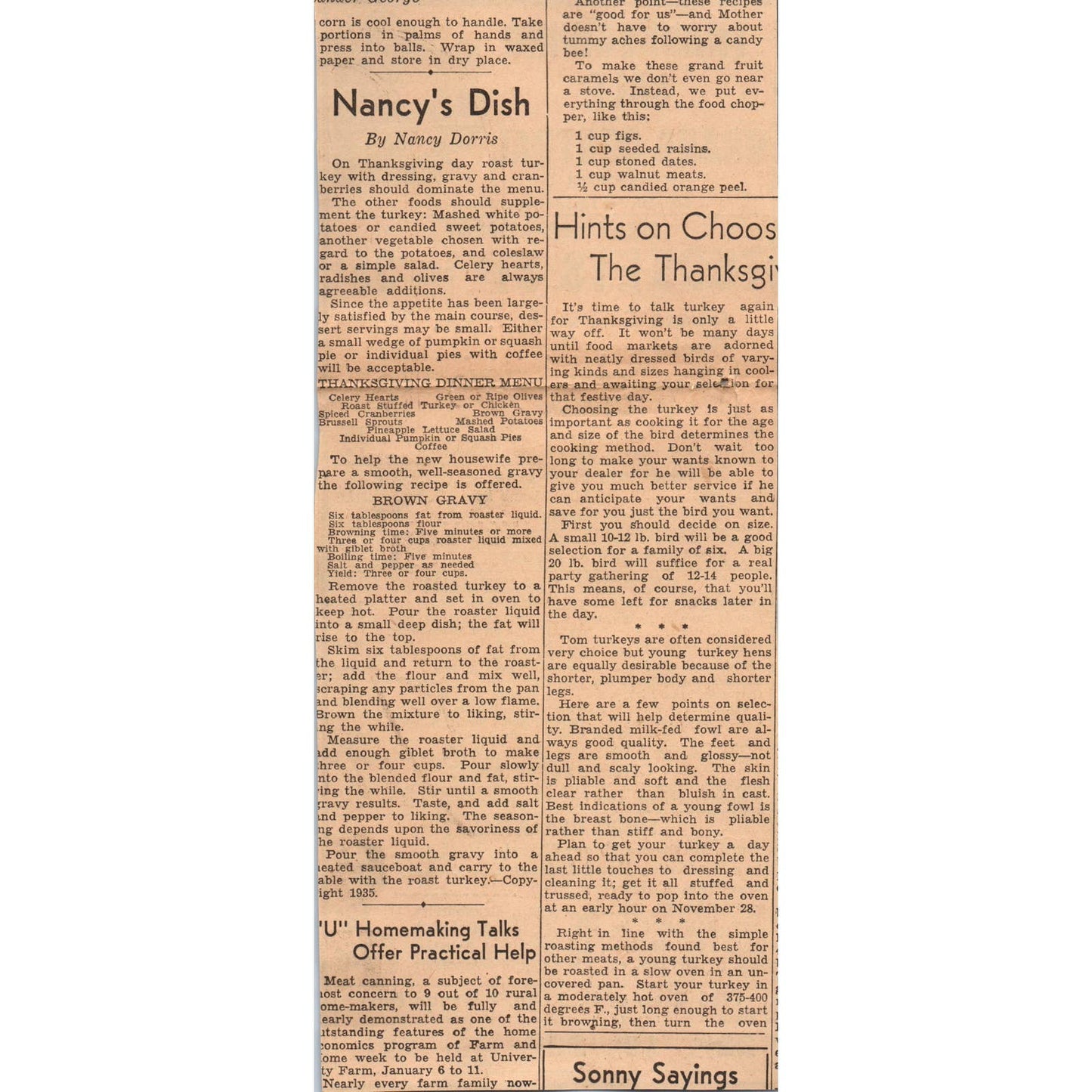 1935 Mpls Newspaper Ad Grand Central Hennepin Ave Thanksgiving Meat Sale FL5-3