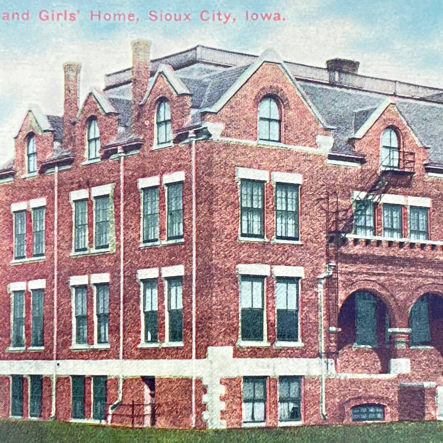 1910s Postcard Boys and Girls Hone Sioux City Iowa SC9