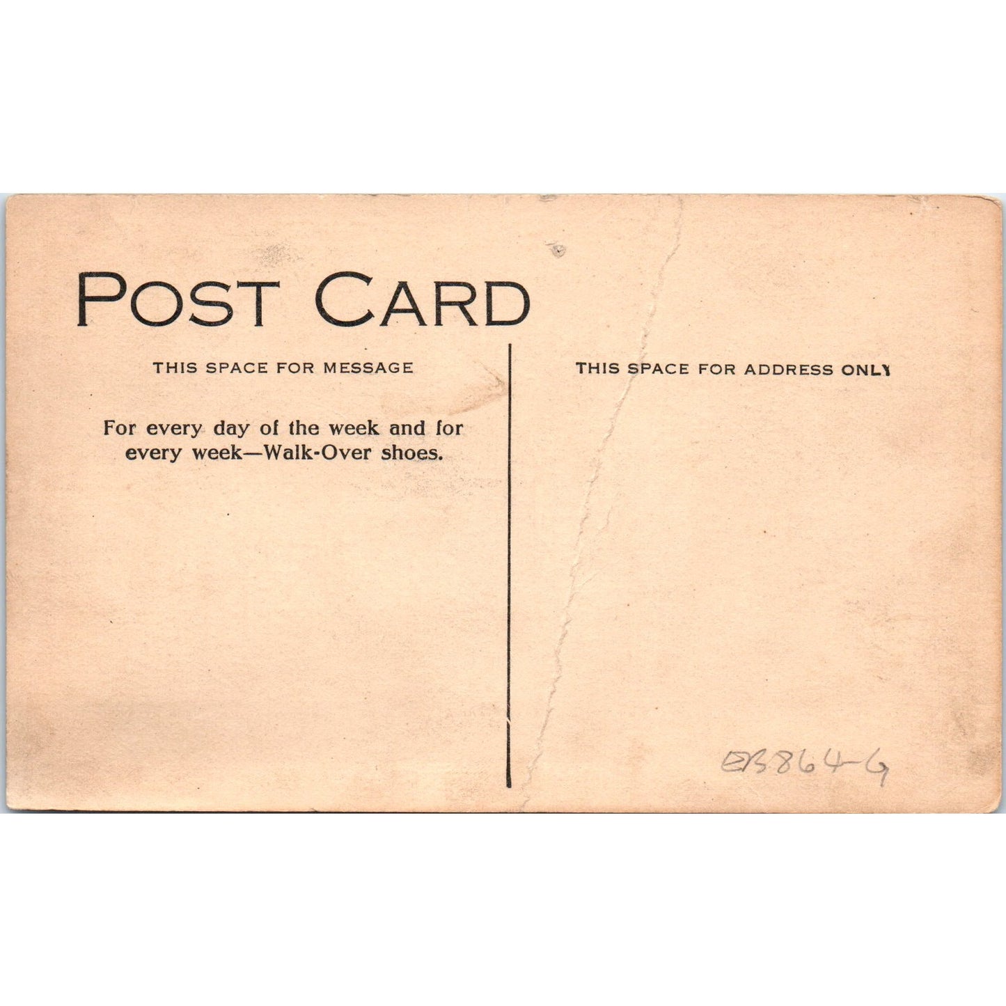 Walk-Over Shoes A. Pilgrim Sabbath c1910 Advertising Postcard P1-14