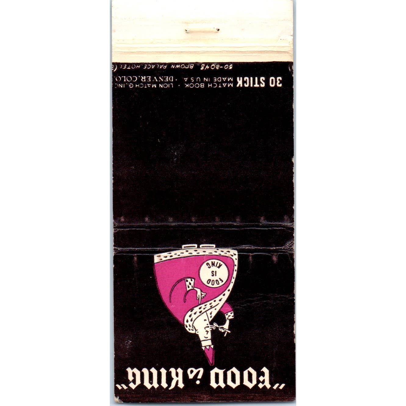 The Brown Palace Hotel Denver CO Advertising Matchbook Cover SA1-M11