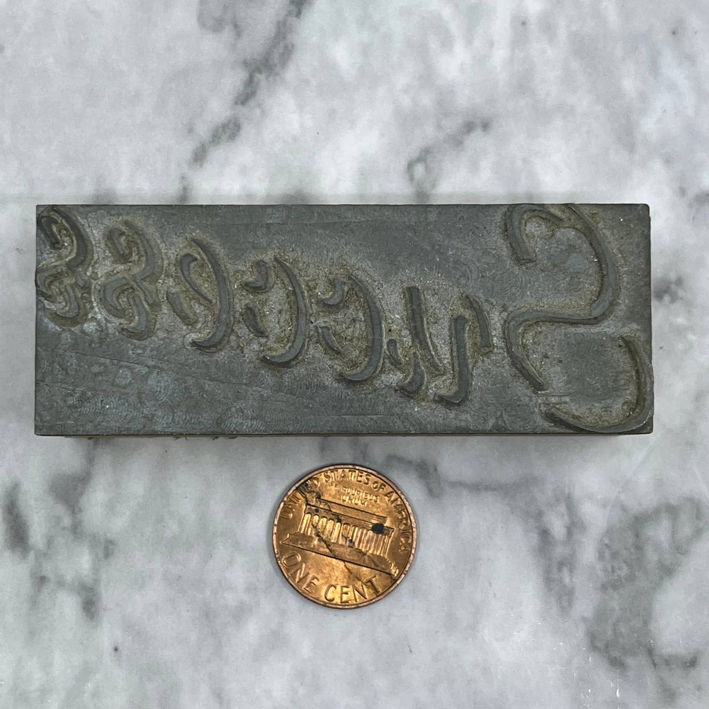 Vintage Printing Letterpress Printers Block Plate Art Deco “Success” TJ512