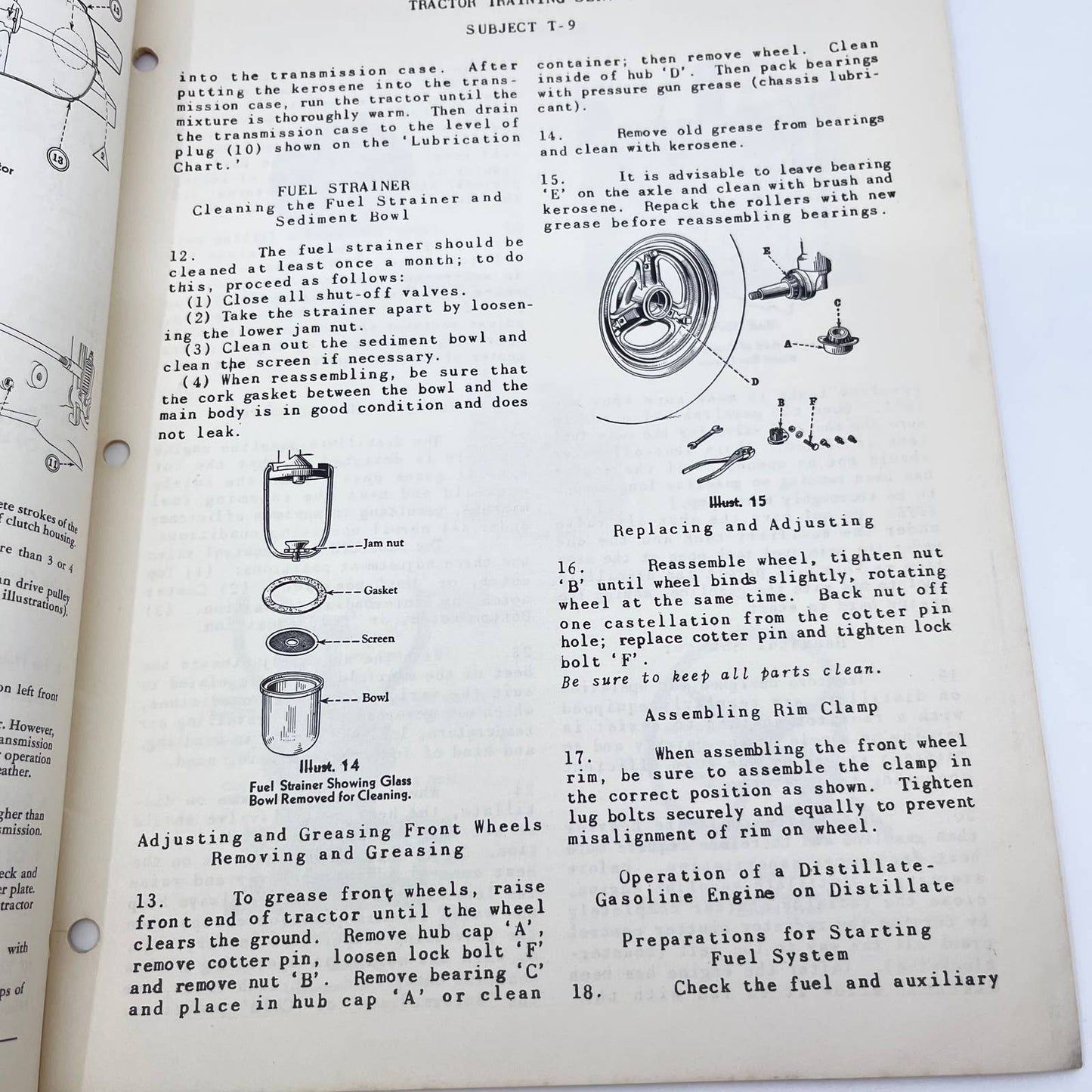1953 IH Tractor & Equipment Training Manual Farmall Model M T-9 TF8