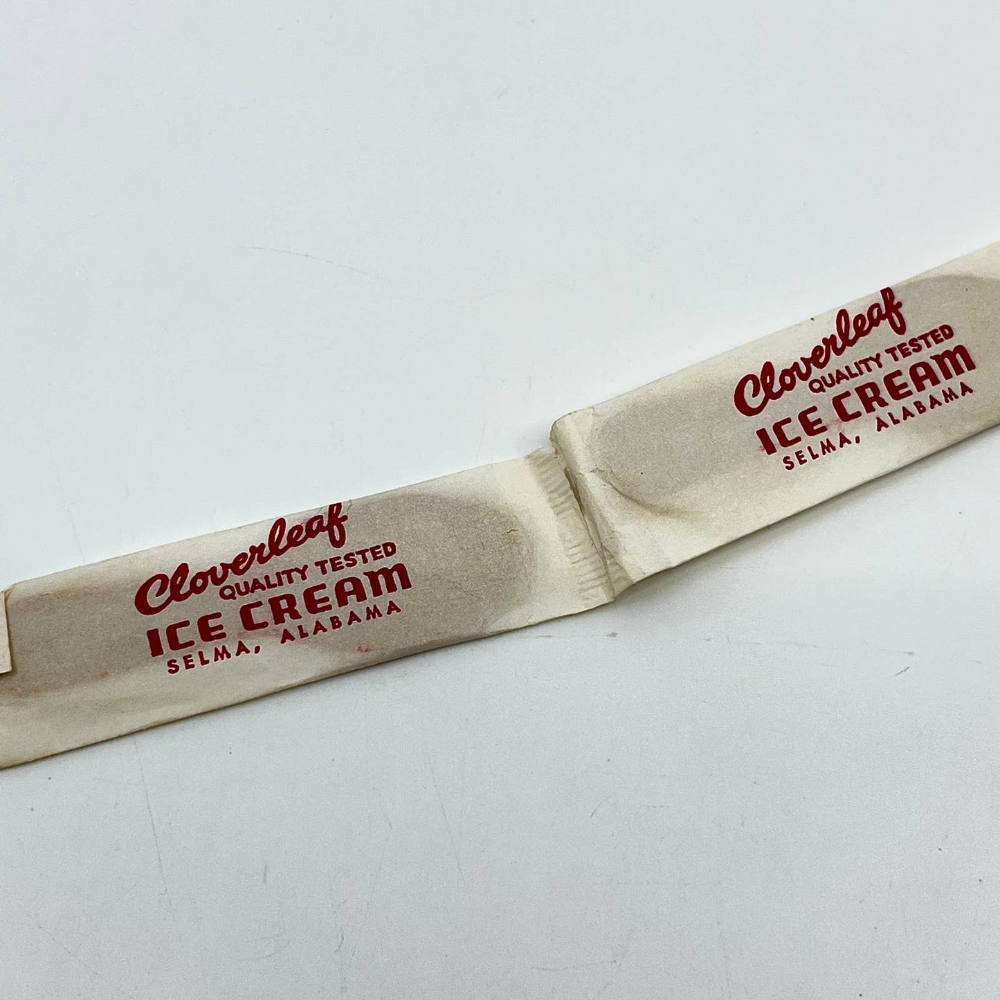 Vintage Cloverleaf Industries Wooden Ice Cream Spoon Set of 2 Selma AL SC9