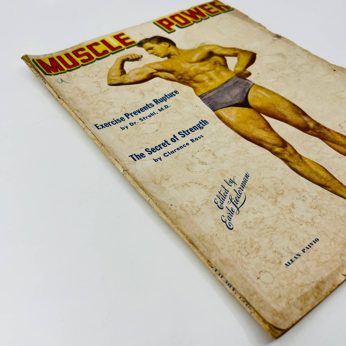 MUSCLE POWER January 1948 Body Building Magazine Alan Paivo Clarence Ross BA2