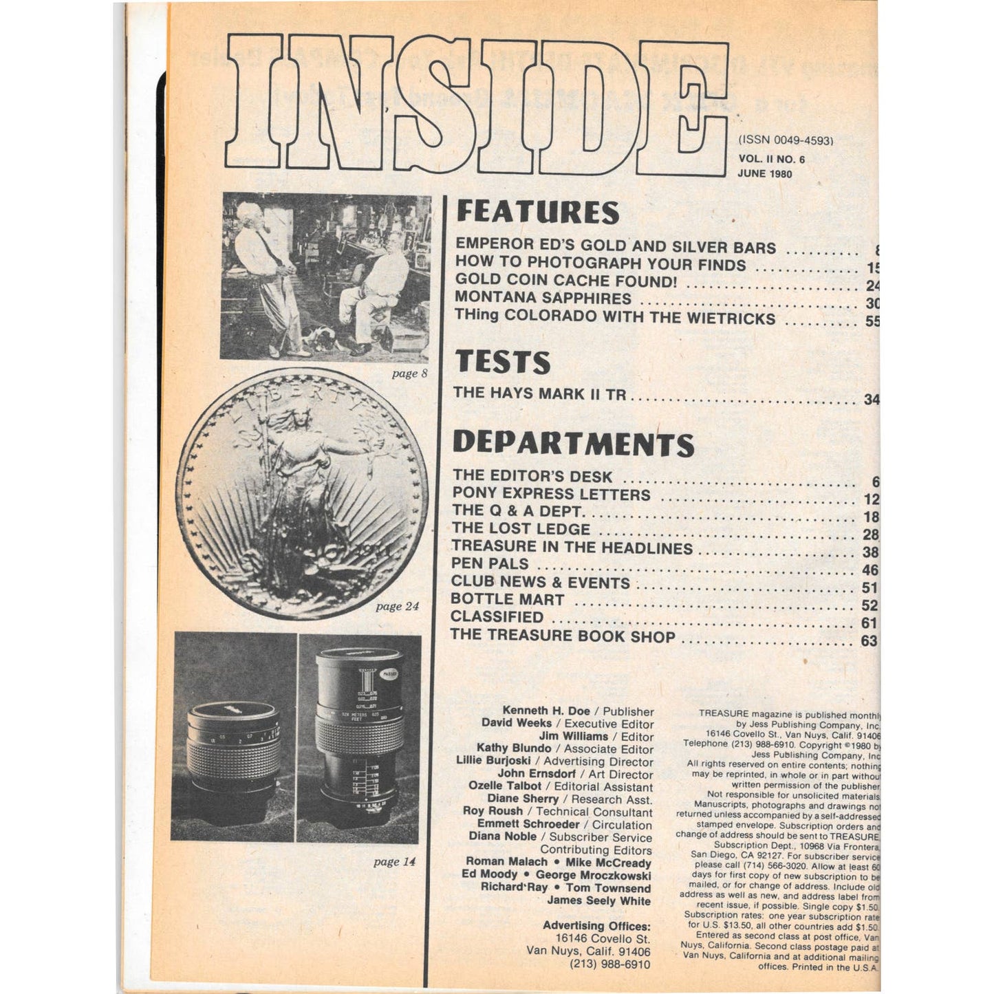 Treasure Magazine - Treasure Hunting Gold Mining Metal Detecting June 1980 M5