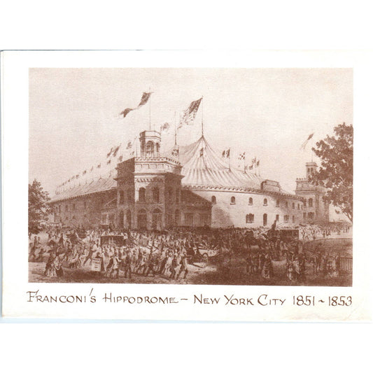 Christmas Card Don B. Francis Miniature Model Circus Franconi's Hippodrome AD4