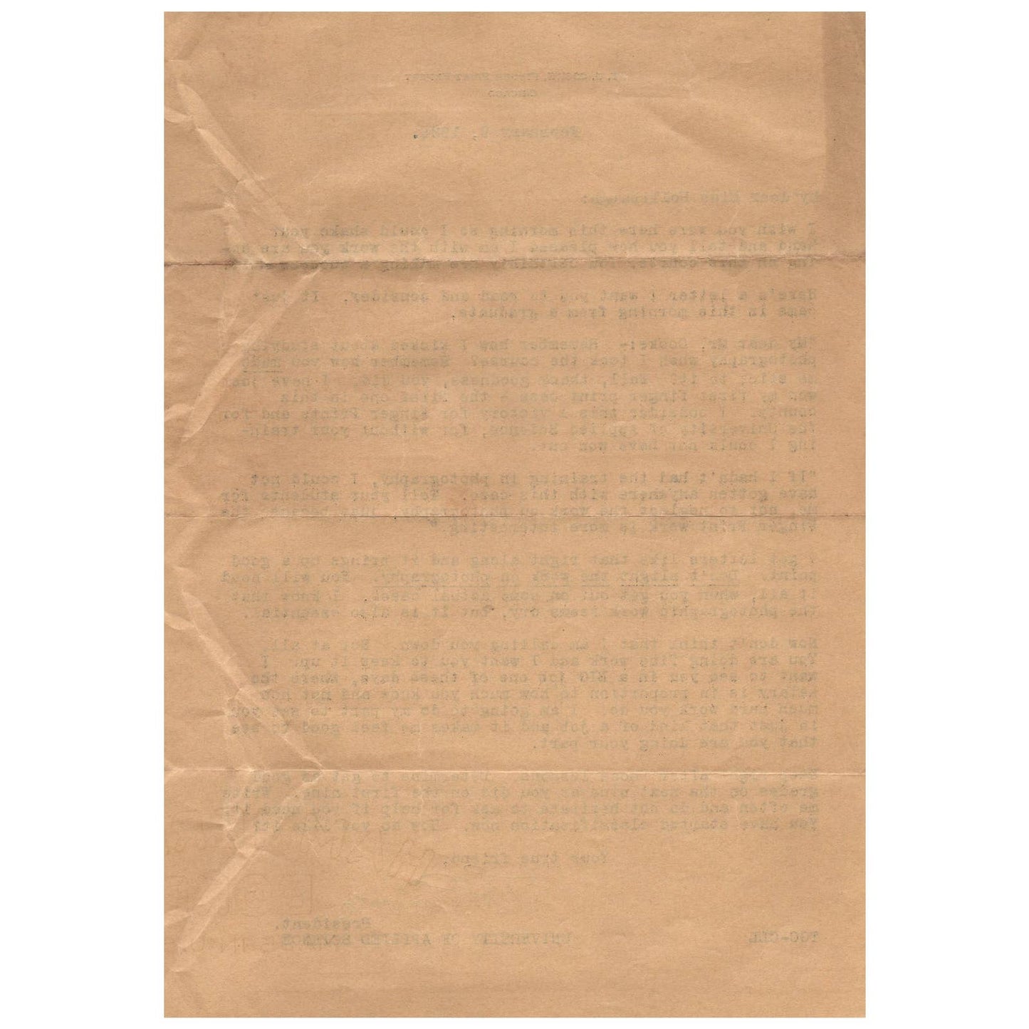 Original 1926 T.J. Cooke Fingerprint Expert Chicago IL Letter to Student AD8