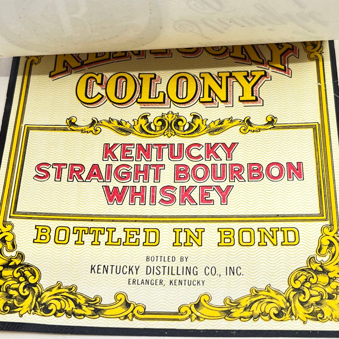 Kentucky Colony Whiskey Label Set of 3 Kentucky Distilling Co. Bardstown KY