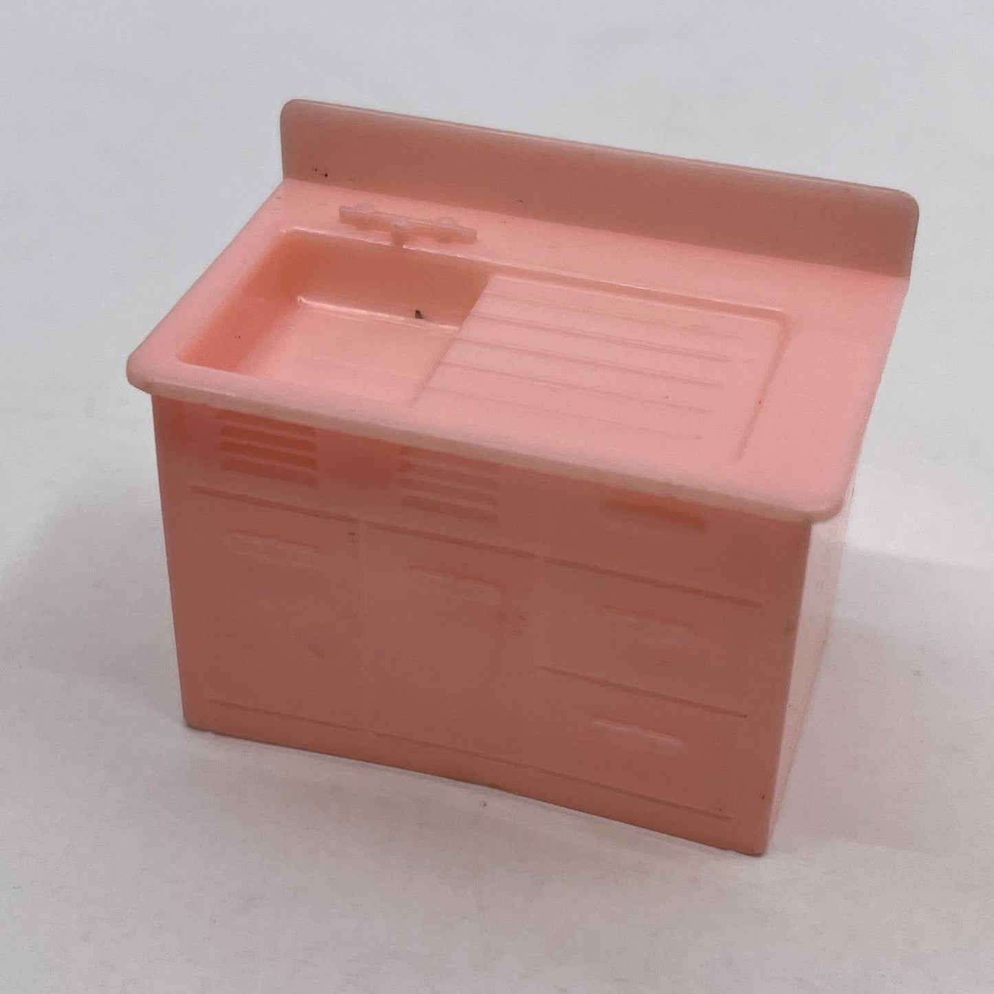 Vintage Dollhouse Miniature Furniture Allied Pink Bakelite KITCHEN SINK TC1