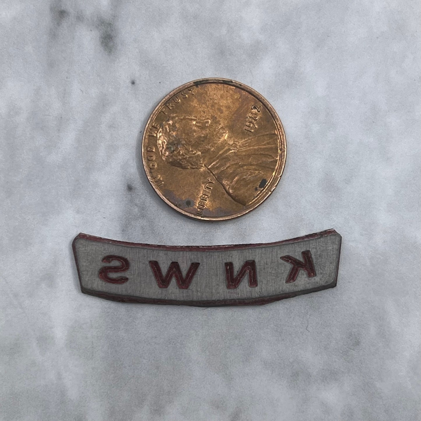 Vintage Letterpress Printers Block Plate TV Radio Call Letters KNWS SE839