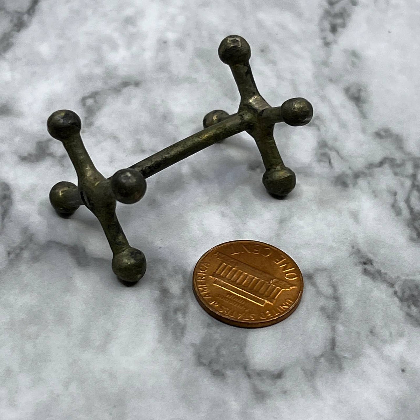 Vintage Fraget Art Deco Silver Tone Metal Knife Rest 1.5" SA2