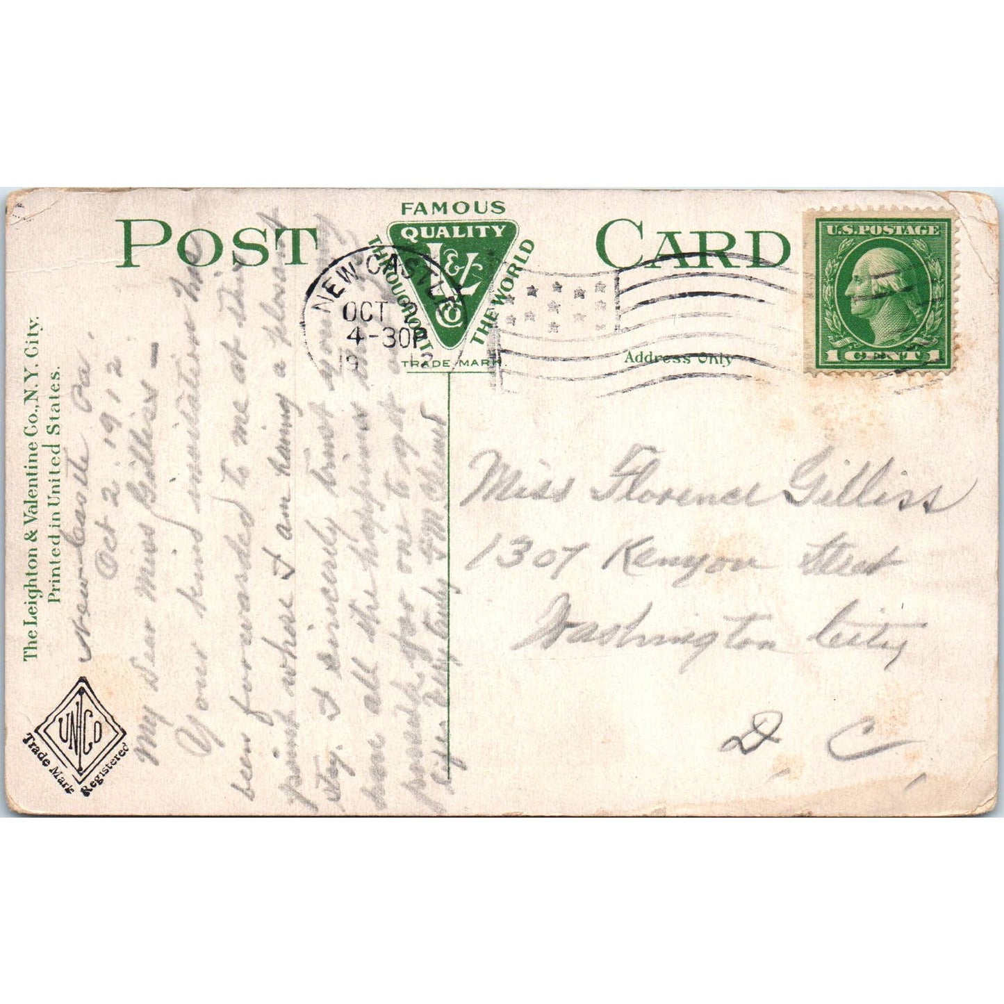 1912 Postcard Carnegie Institute Schenley Park Pittsburgh PA TD8-P2