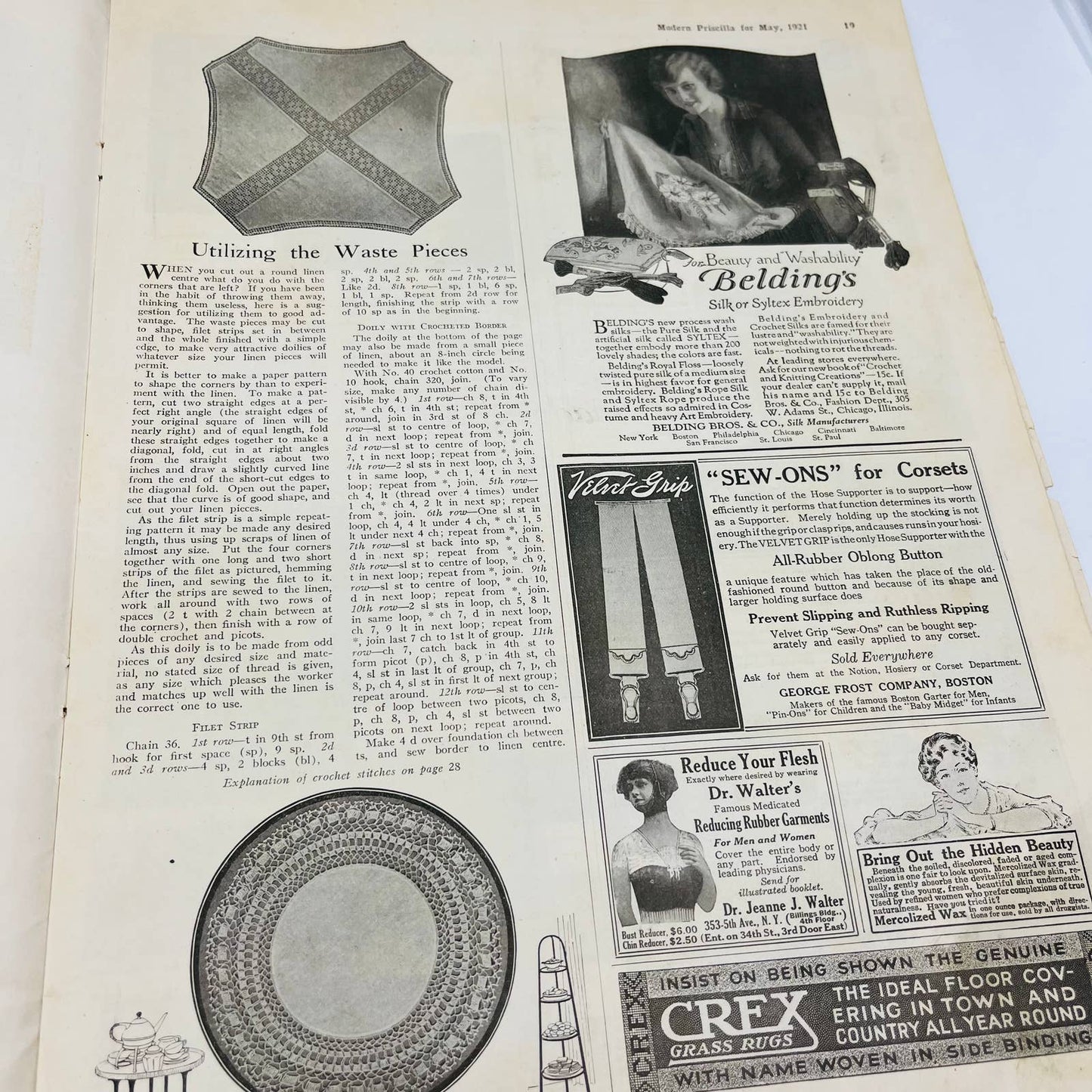 Modern Priscilla Magazine Jan 1921 Beautiful Woman Art Deco Cream of Wheat BA4