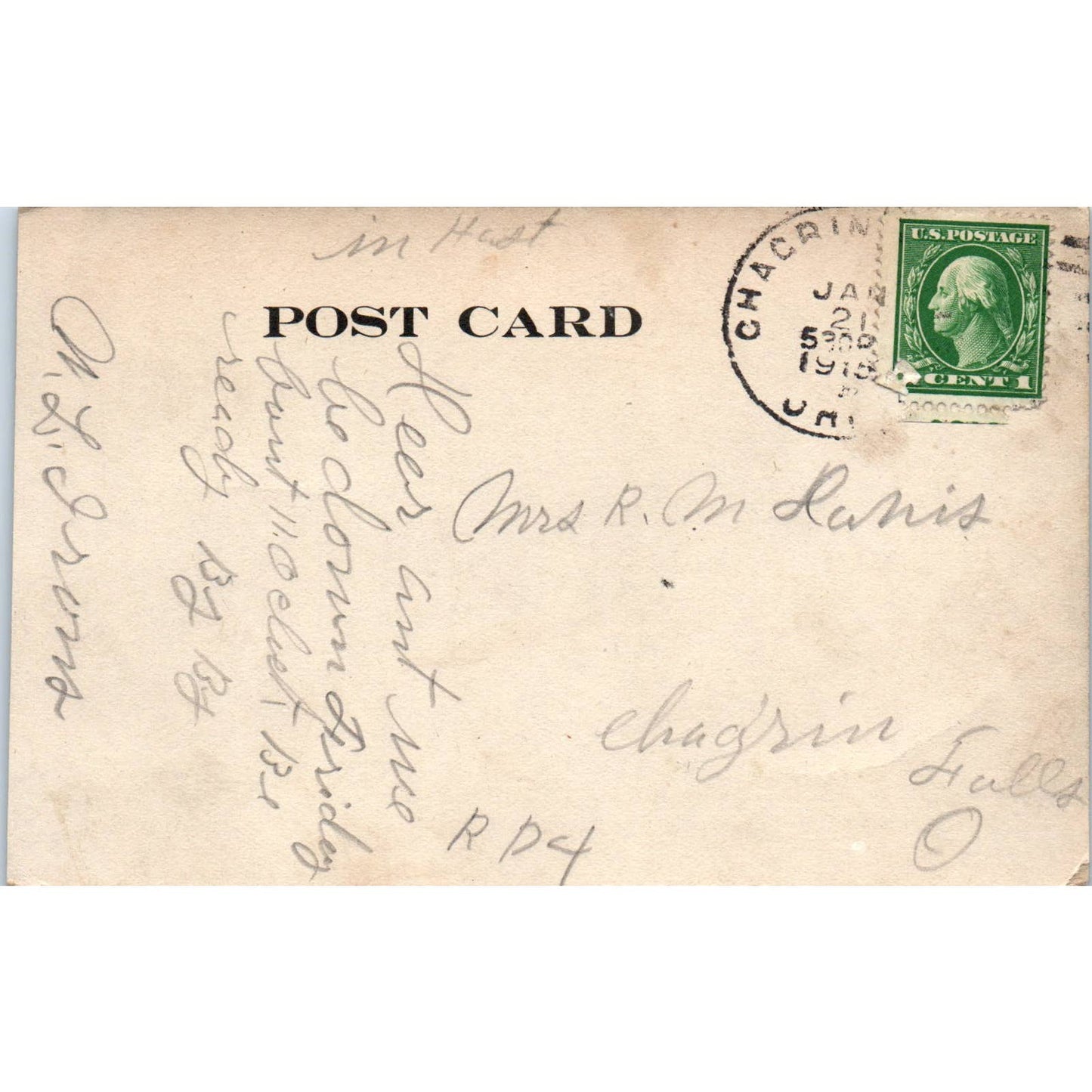 c1910 Postcard Famous Squaw Rock, Chagrin Falls Ohio TD9