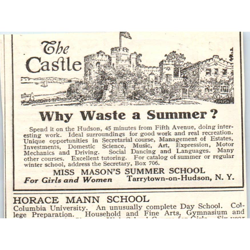 c1920 Harper's Ad - The Cascadilla Schools for Boys A.M. Drummond Ithaca EA3-1