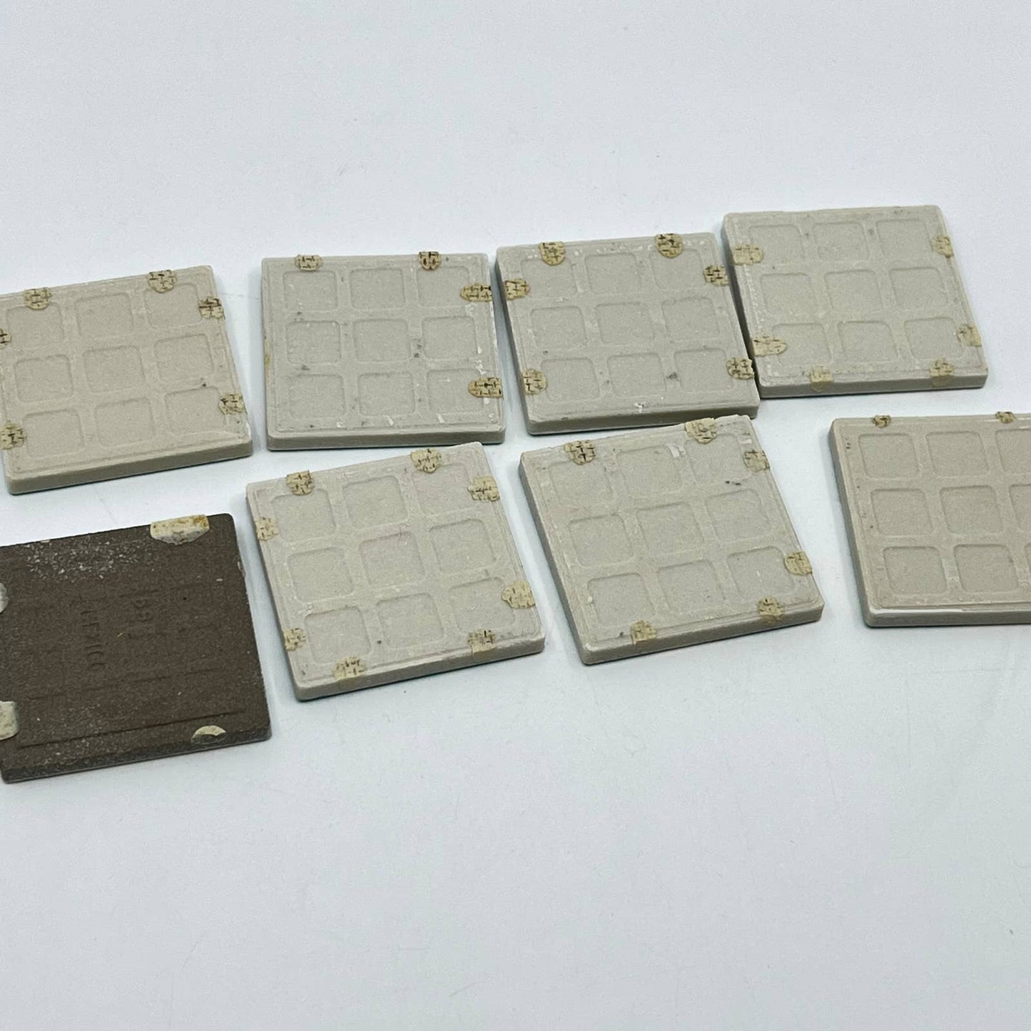 1950s Lot of 8 Howdy Doody Porcelain Bathroom Tiles 2x2” TE5