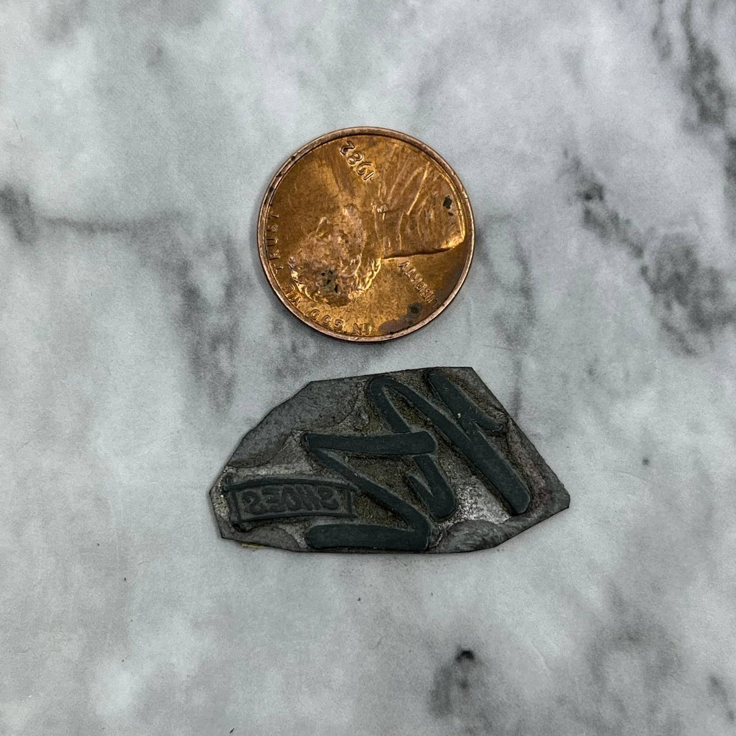 Vintage Printing Letterpress Printers Block Plate NZ Shoes TJ512