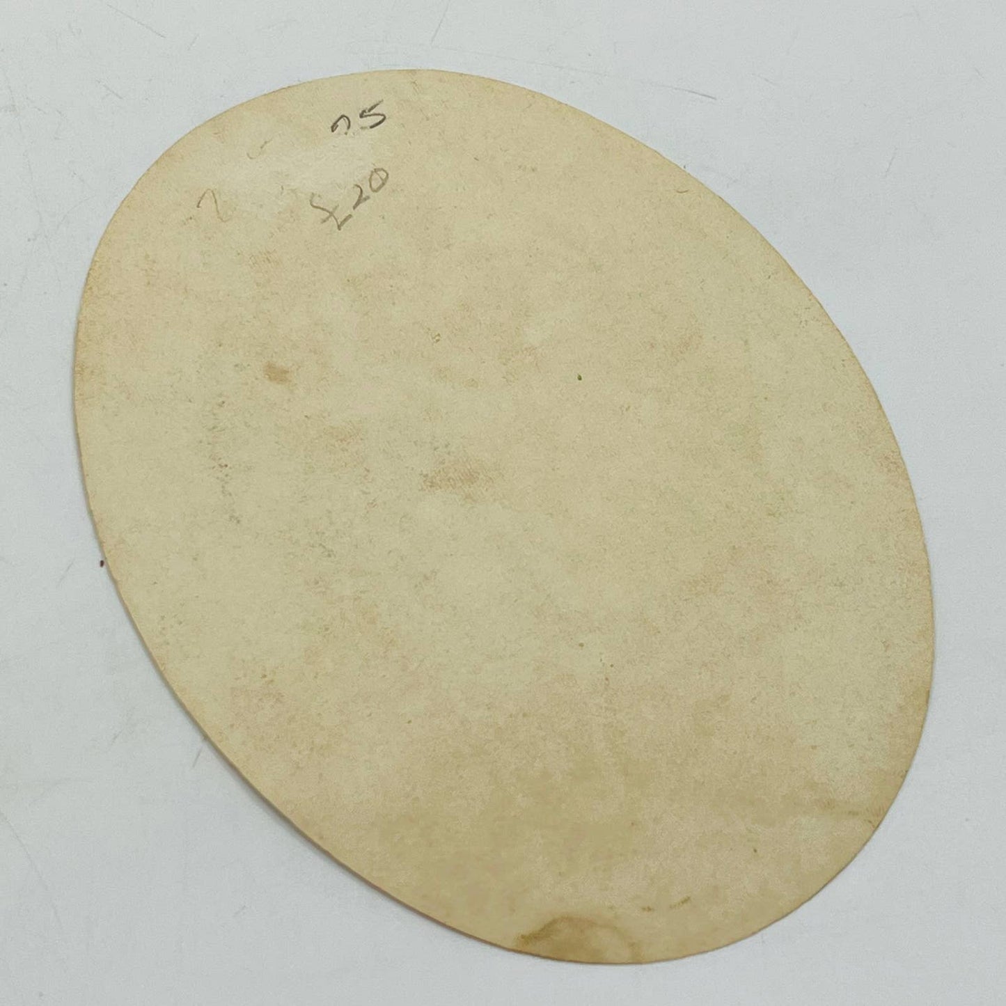 1880s Victorian Oval French Card Chasseur Hunter Colonial Couple w Dog 4.5”  AA2