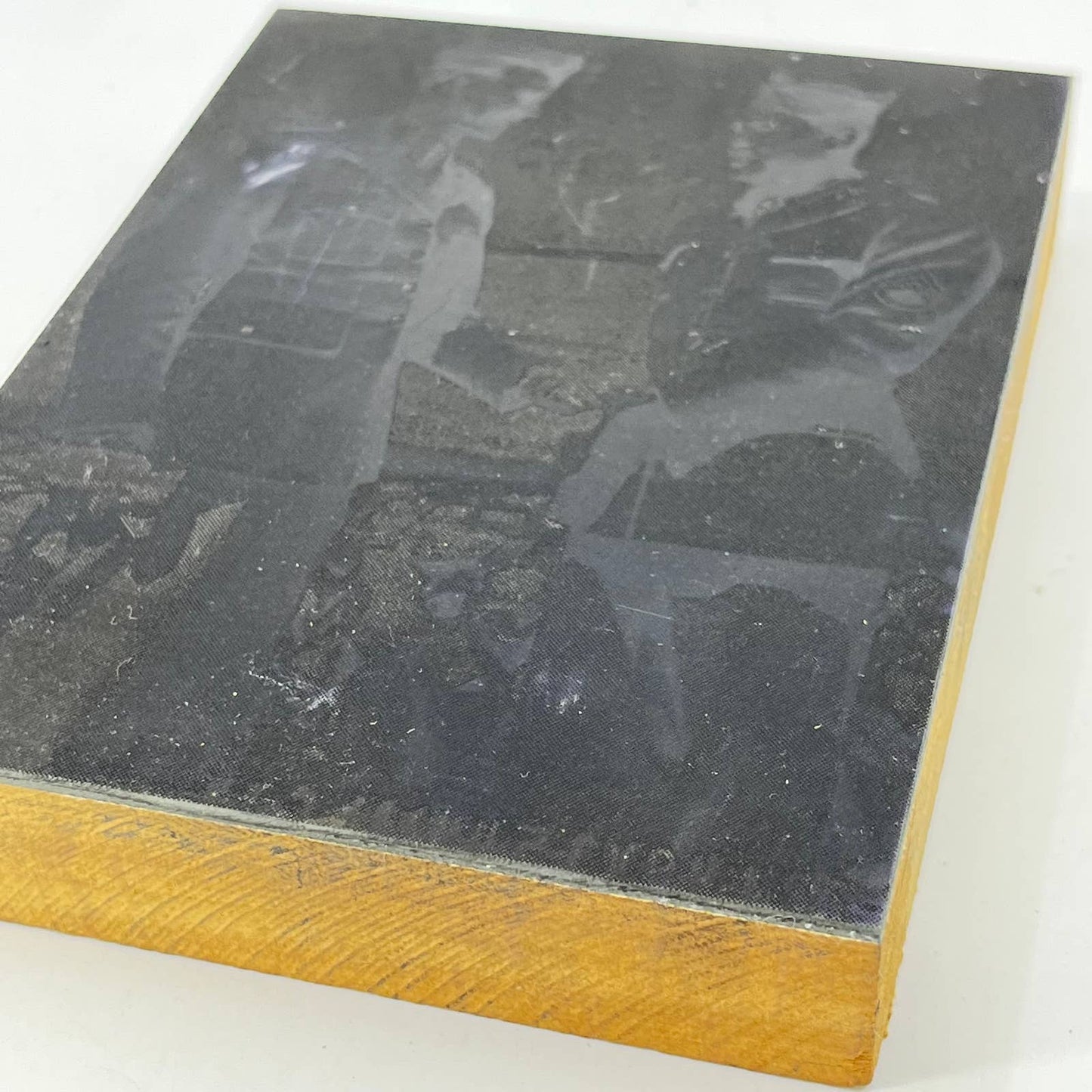 Photograph Engraving Typeset Print Block Military Soldiers Shake Hands 5x4” TE7