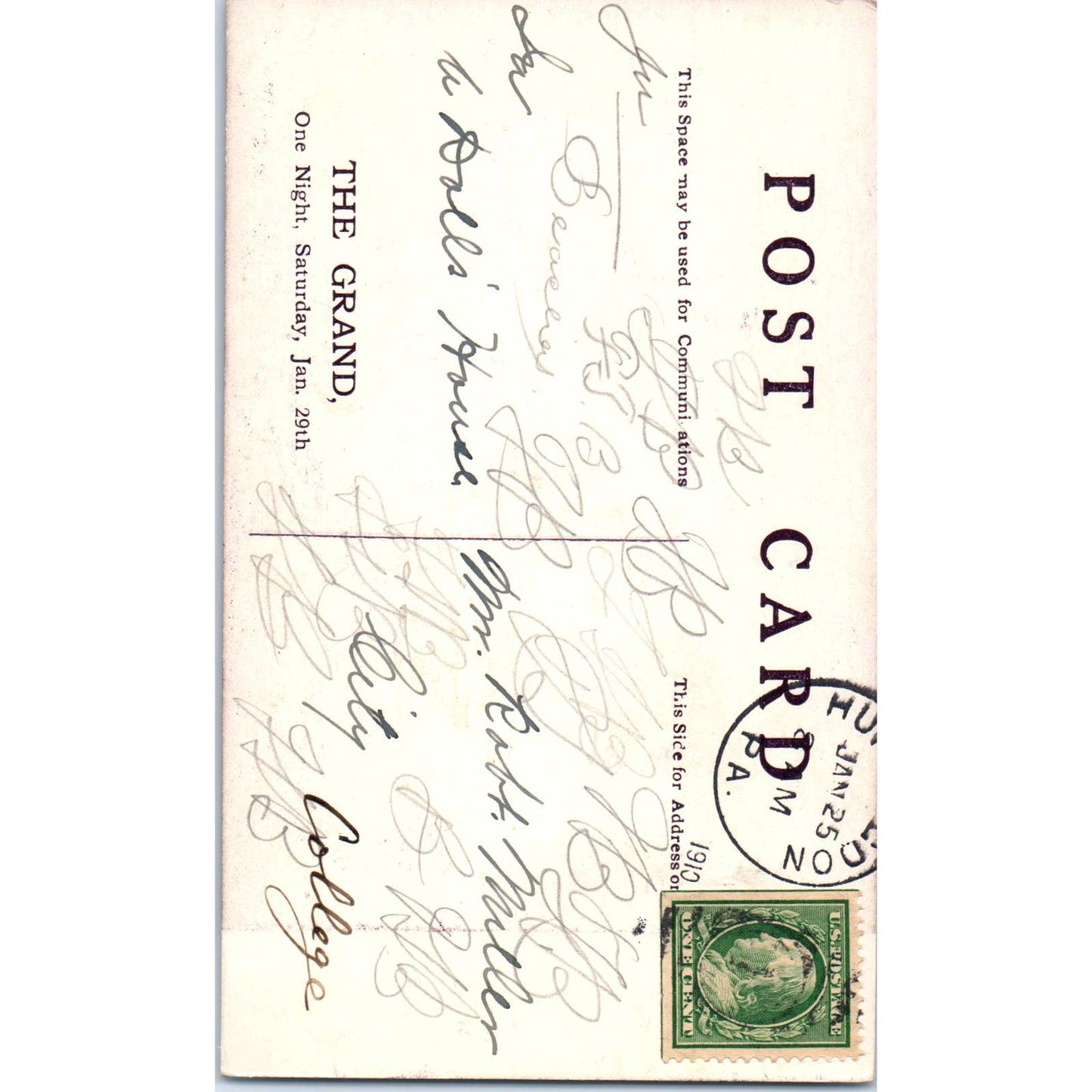 Antique Postcard RPPC Madame Nazimove in Repertoire at The Grand c1910 SE8