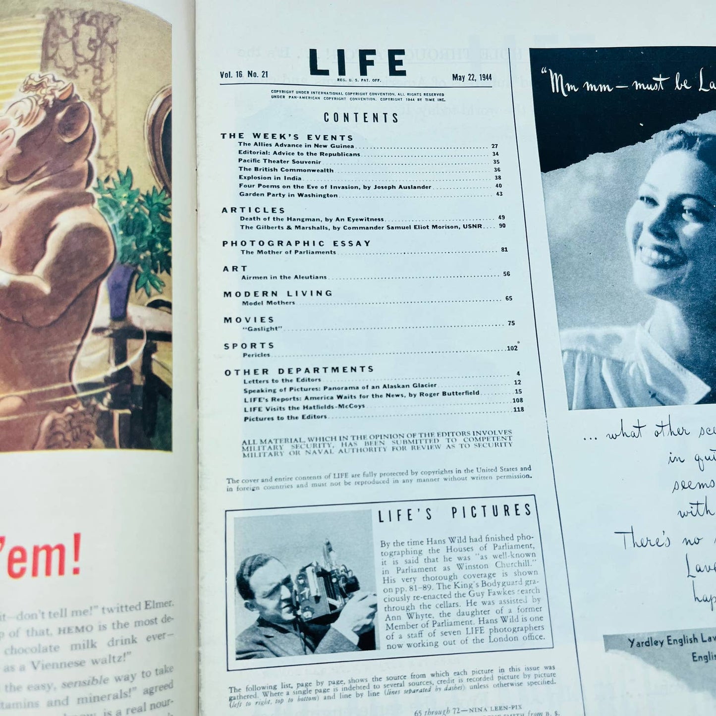 Life Magazine May 22, 1944 Model Mother Article & Pictures Hatfields McCoys TD9