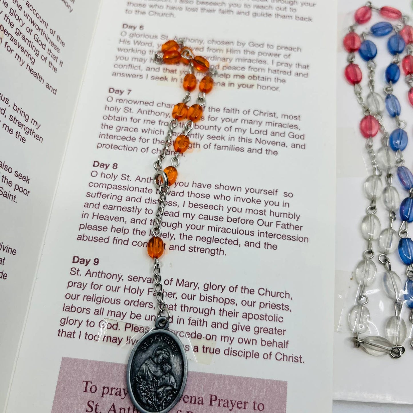 Vintage Collection of Catholic Relics Dating to 1980s St. Jude Rosary & More BA4