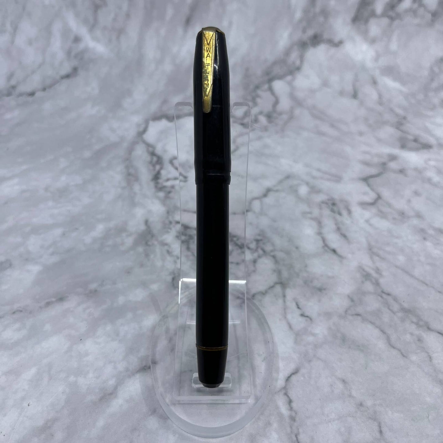 Vintage Waltham Black and Brass Fountain Pen SE6
