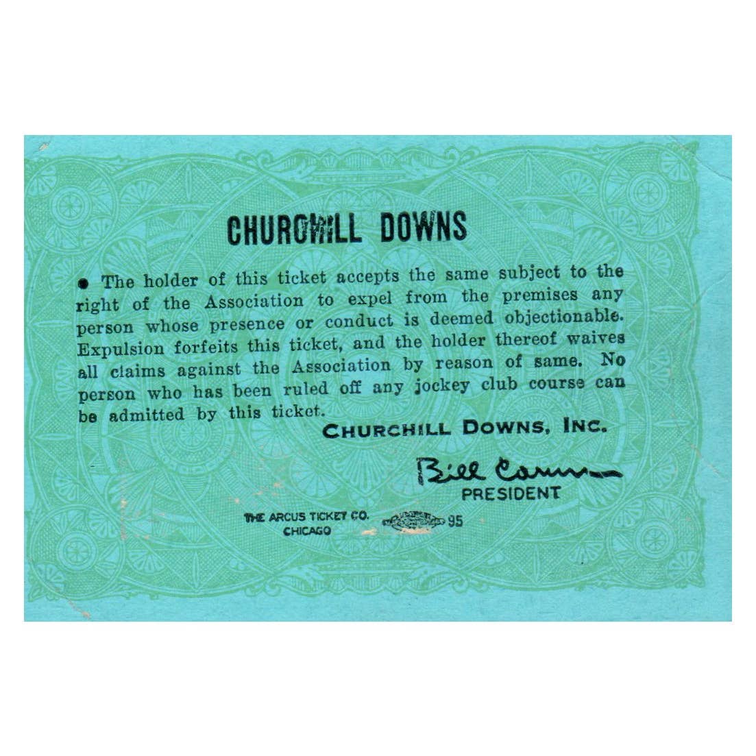 1955 Kentucky Derby Photographer Ticket Churchill Downs SE4