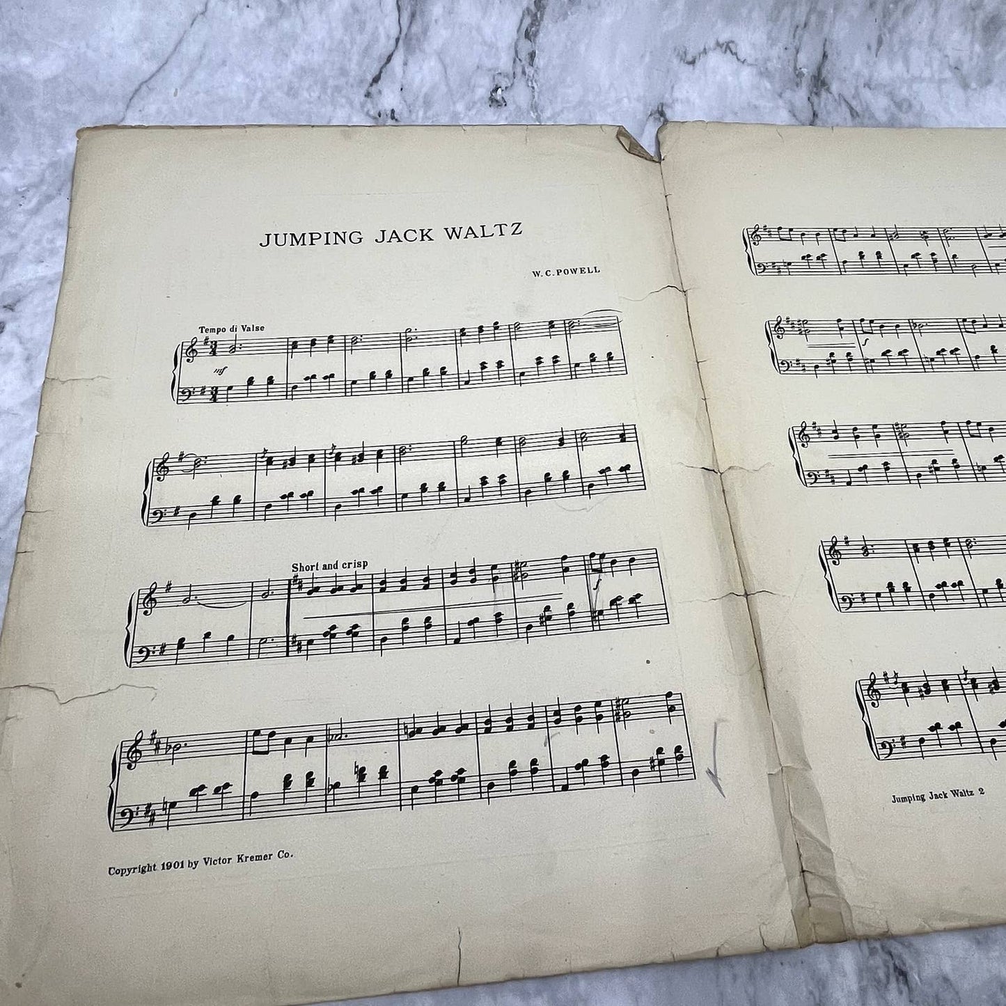 The Jumping Jack Series Waltz W.C. Powell 1901 Sheet Music TK2-SM2