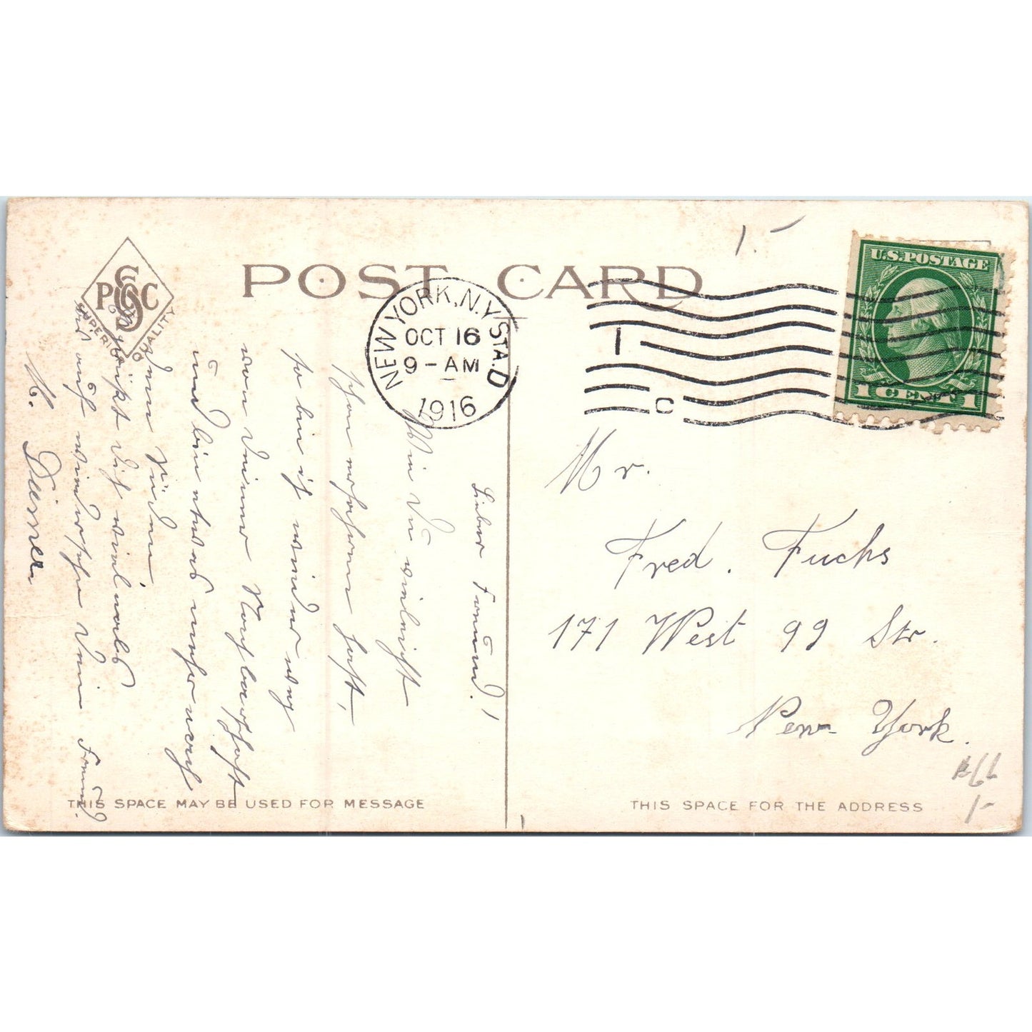 1916 Swedes Landing Wilmington Delaware Original Postcard P2-4