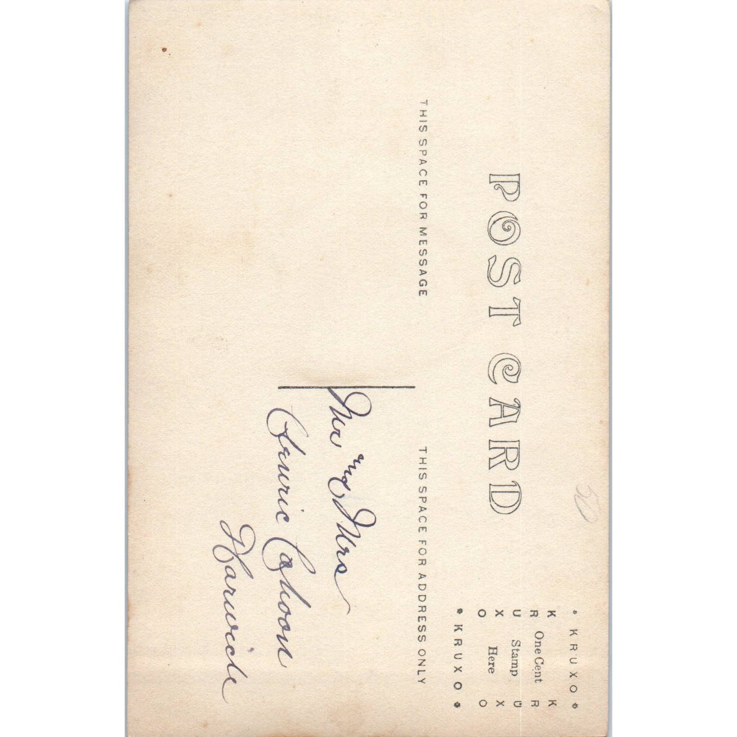 Antique Postcard Portrait of Bespectacled Man w/ Handwritten Easter Poem SE8