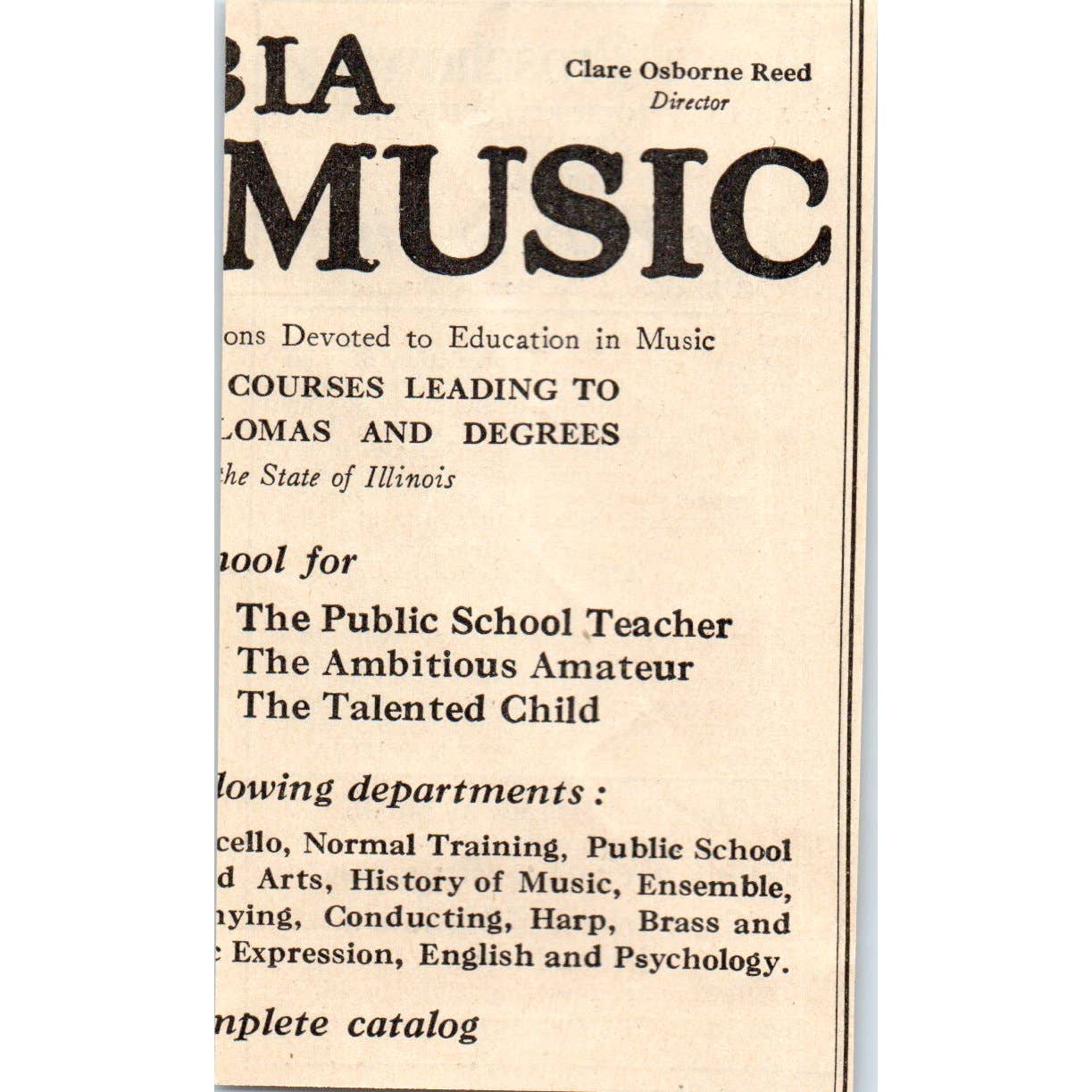 c1930 Print Ad Frank Proschowsky Singing Instructor Riverside Drive NY 2.5x4 AD4