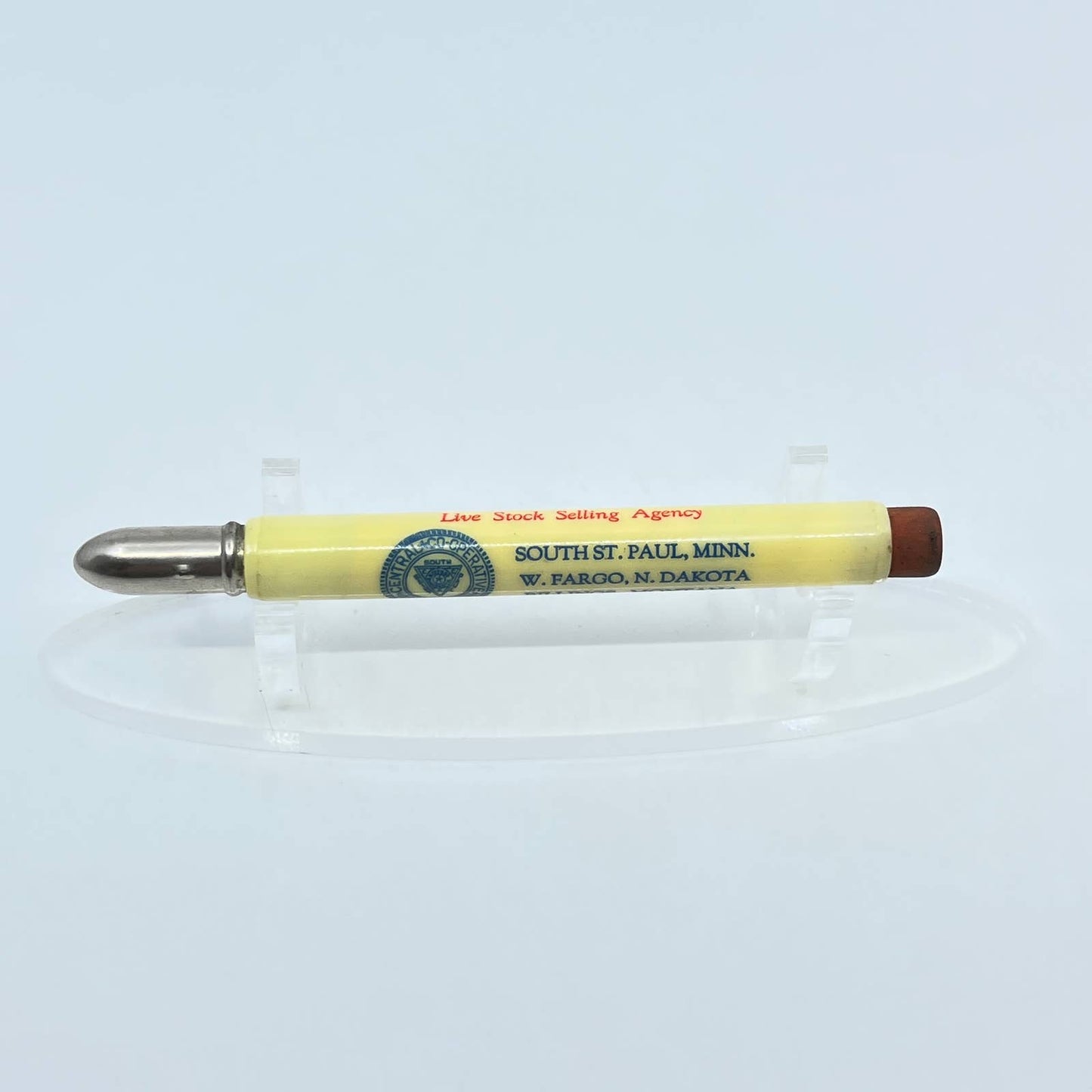 Vintage Bullet Pencil Central Co-op Livestock Fargo ND South St. Paul MN SD7