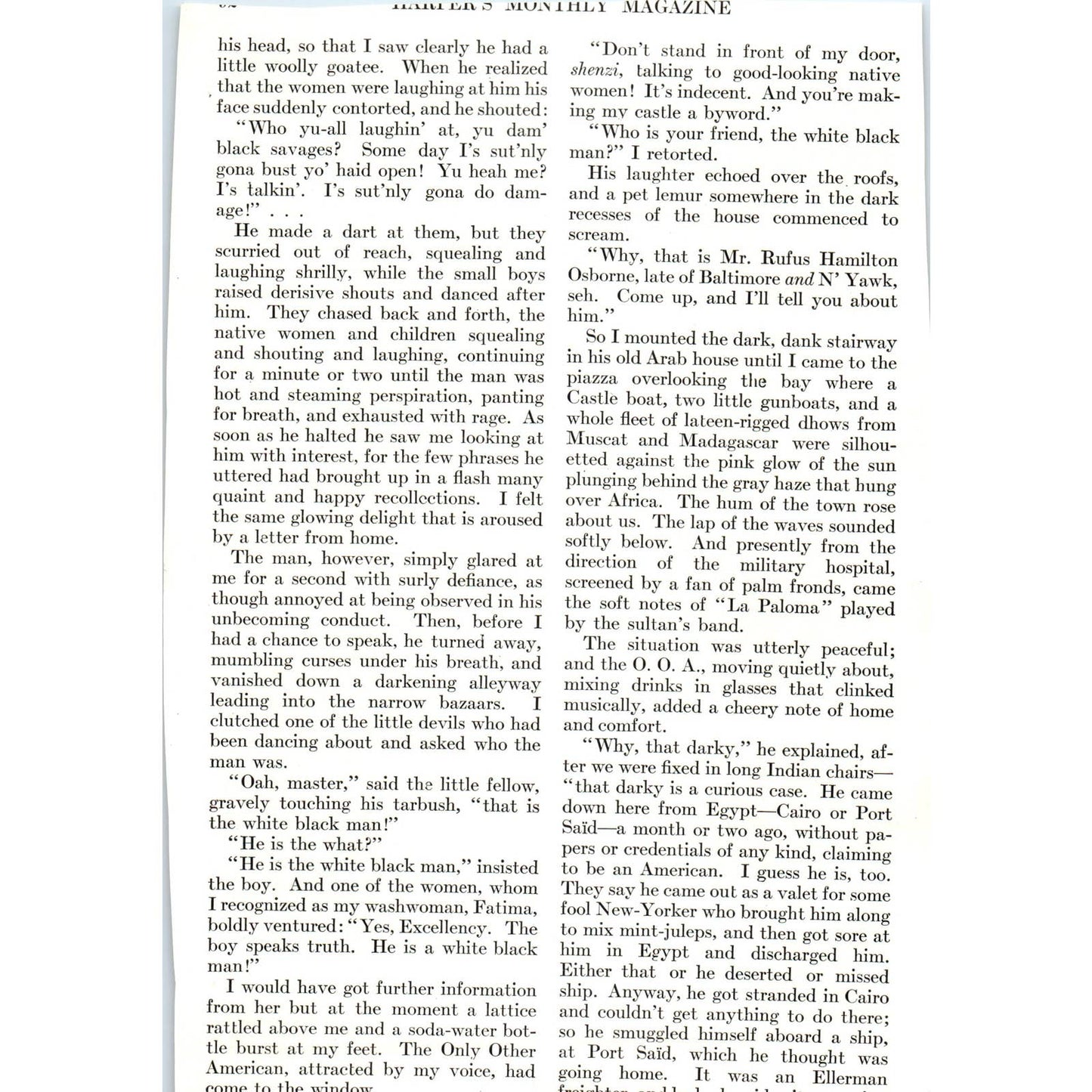 c1920 Harper's Print -In This Square I Said Was Once The Slave Market SF3-1