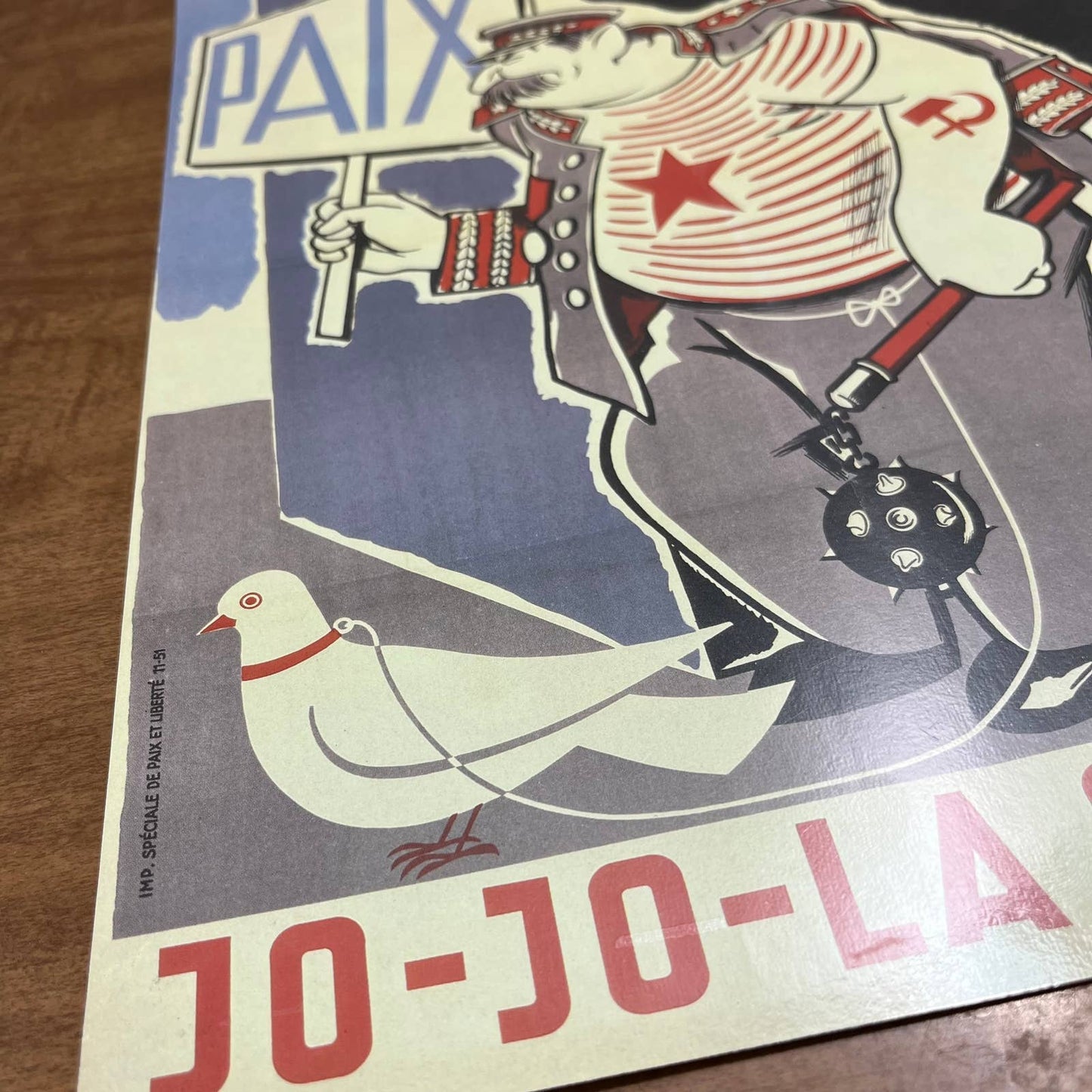 1951 Cold War JO-JO-LA Colombe THE DOVE Anti-Communist Paix Liberté France FL5