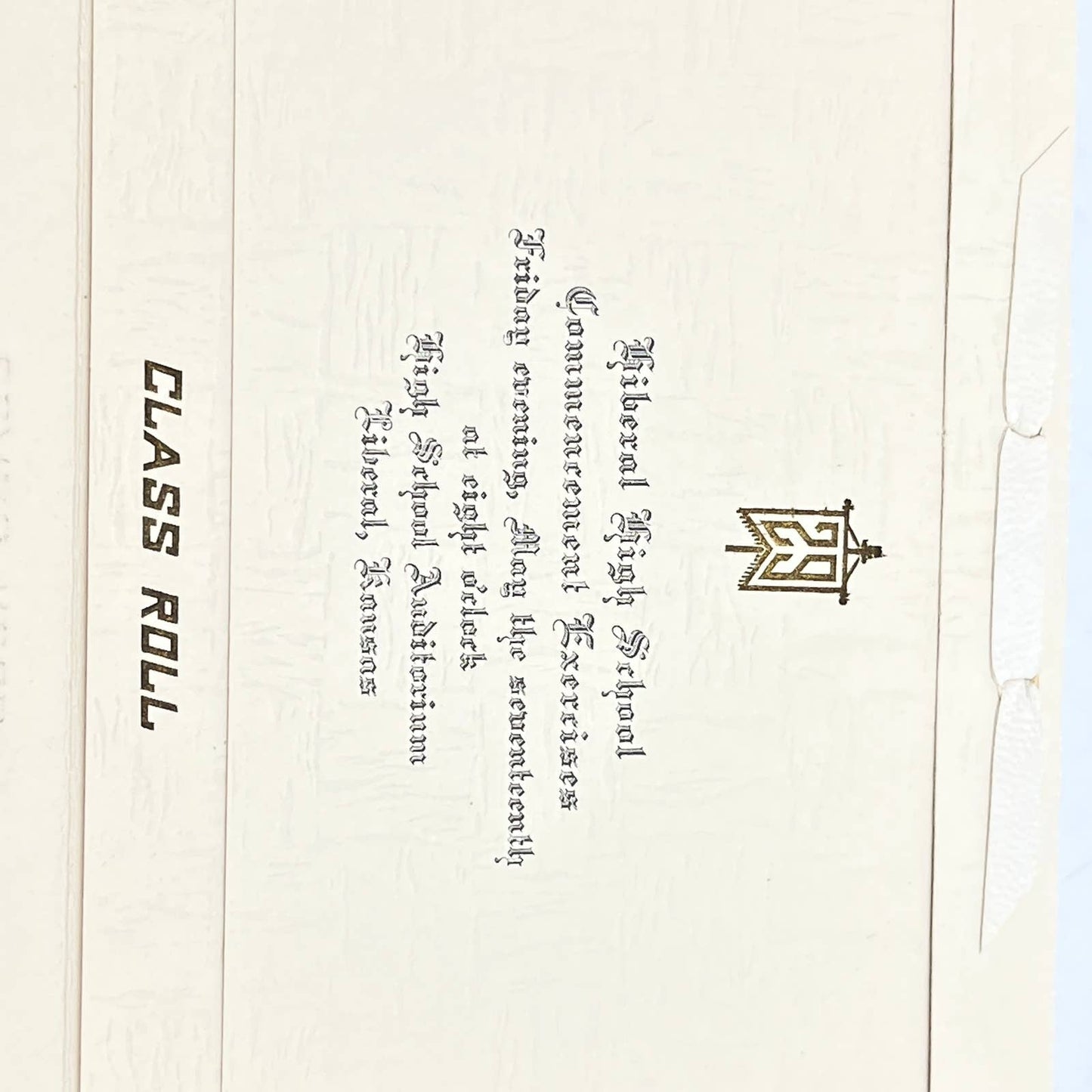 1929 Liberal Kansas High School Commencement Invitation Clara Nass AC2